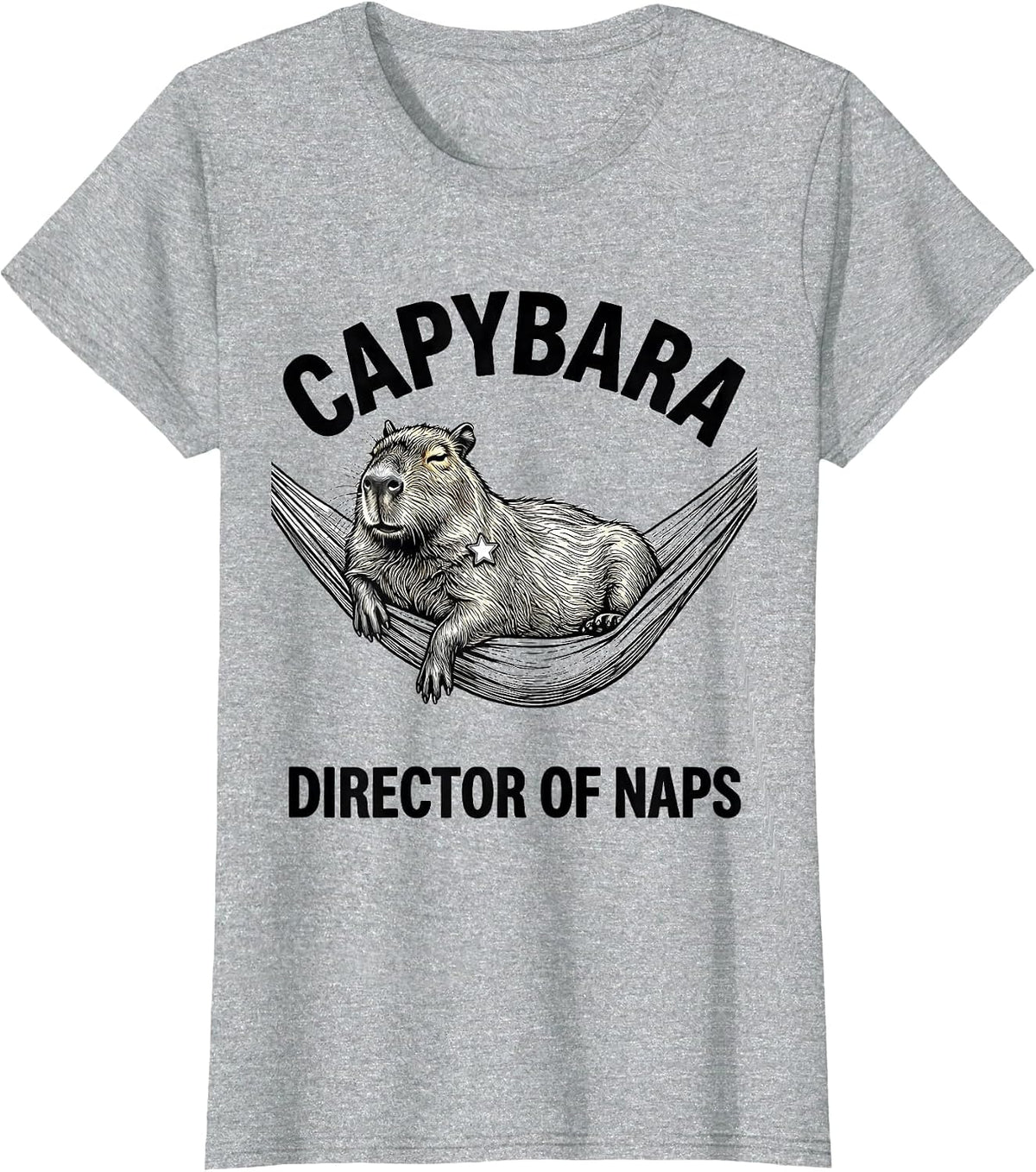 Capybara, Director of Naps Funny Gamer Meme Humor T-Shirt - Heather Grey