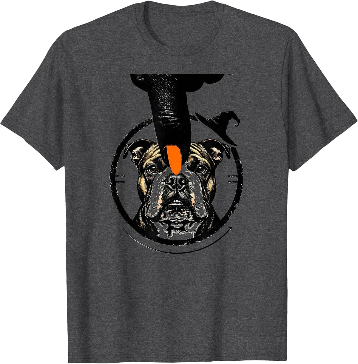 Bull Terrier Boop Halloween Dog Lover Costume T-Shirt - Dark Heather Grey