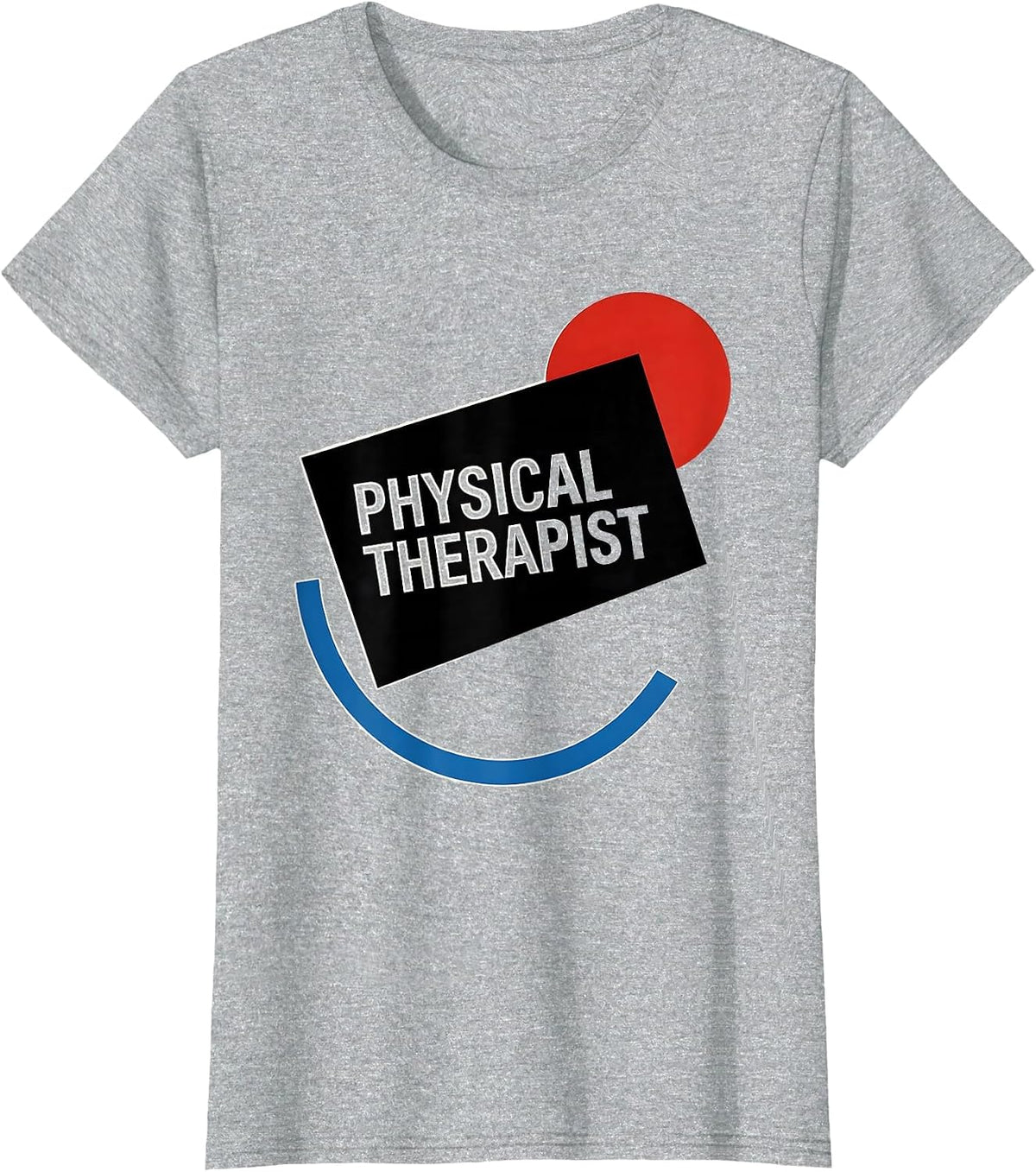Physical Therapist Bauhaus Modernist OT PT Workwear T-Shirt - Heather Grey