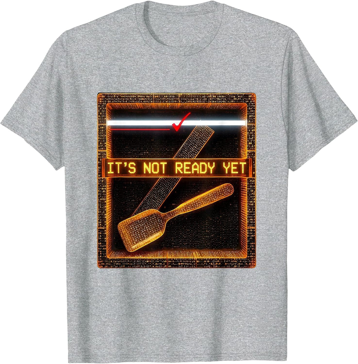 Men's It's Not Ready Yet Ascii Terminal Art Pharmacy Technician T-Shirt - Heather Grey