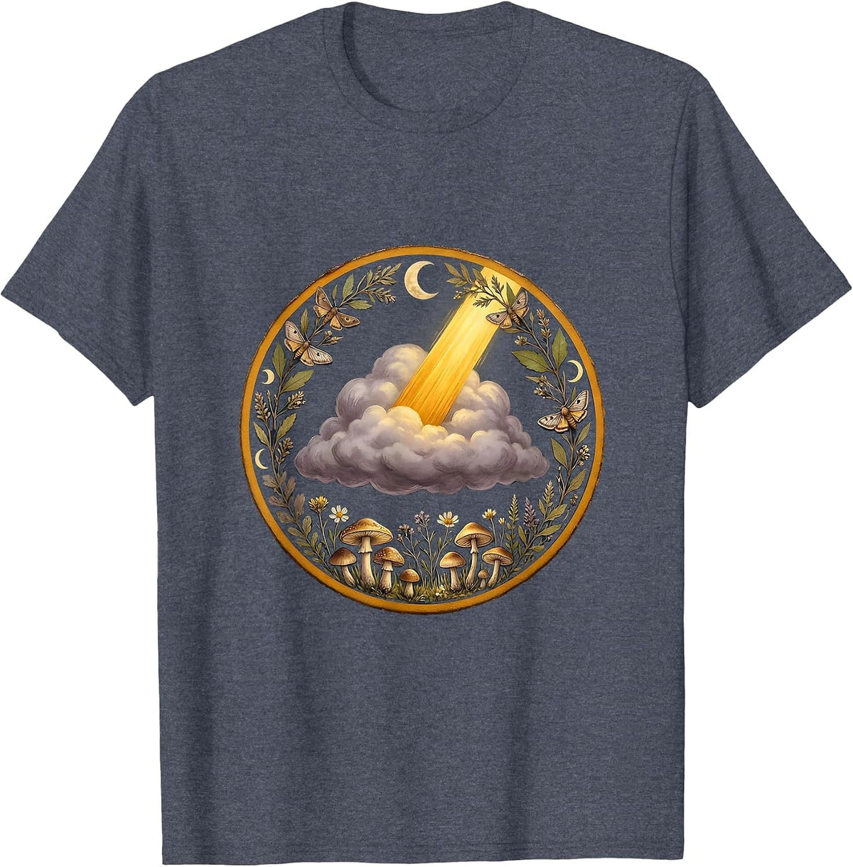 Men's Suicide Prevention Storm Cloud Ray of Hope Graphic T-Shirt - Heather Blue