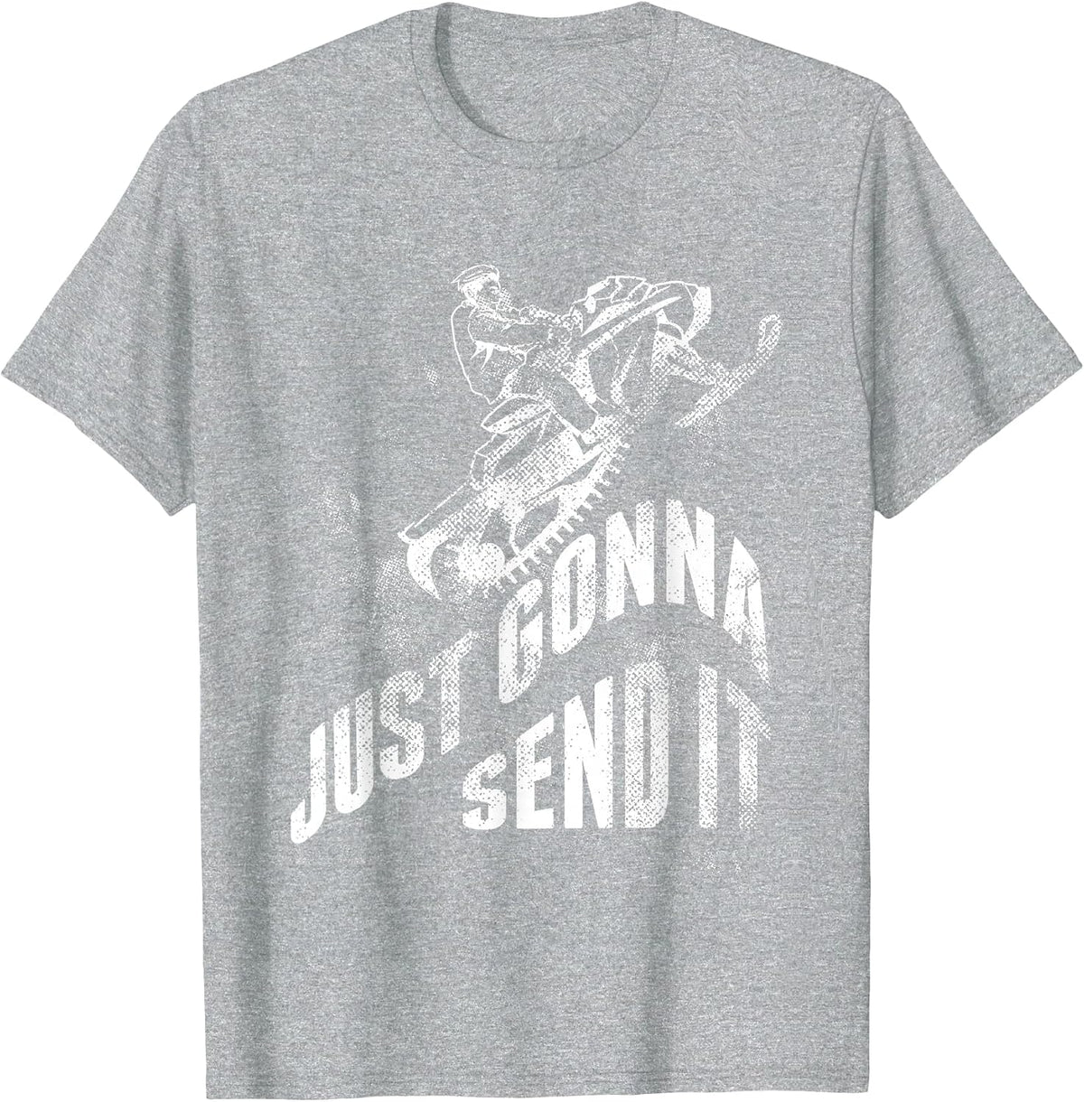 Just Gonna Send It Snow Moto T-Shirt - Heather Grey