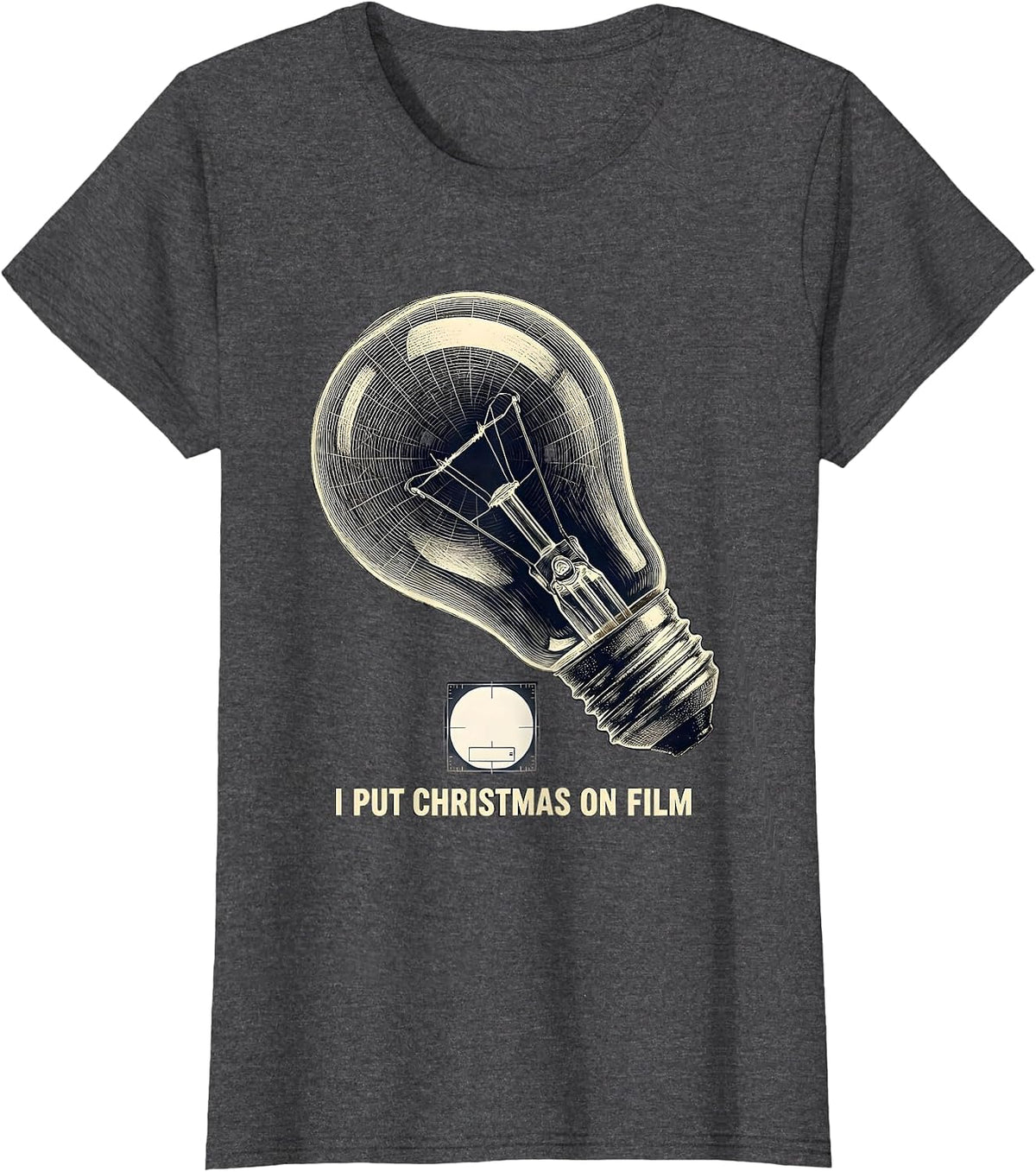 Women's I Put Christmas On Film Radiology Tech X-Ray Tech Humor T-Shirt - Dark Heather Grey