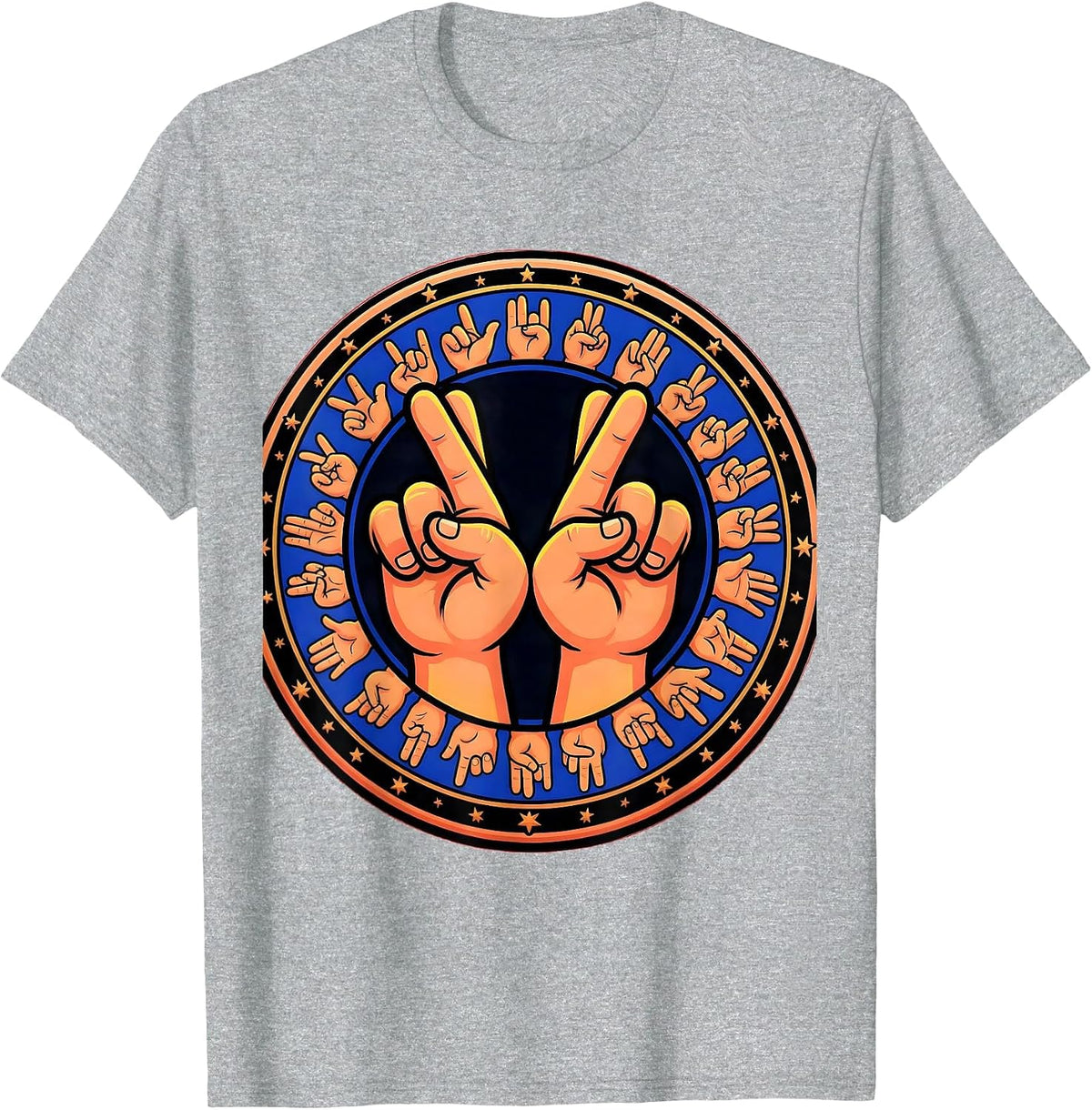 Men's Special Education Teacher Sign Language Graphic T-Shirt - Heather Grey