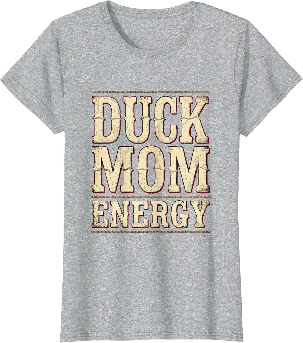 Duck Mom Energy Funny Duck Lover Design T-Shirt - Heather Grey