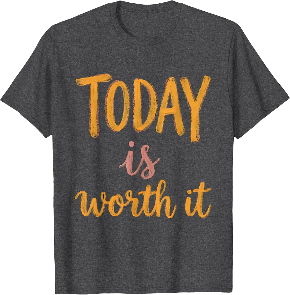 Men's Today Is Worth It Suicide Prevention Awareness T-Shirt - Dark Heather Grey