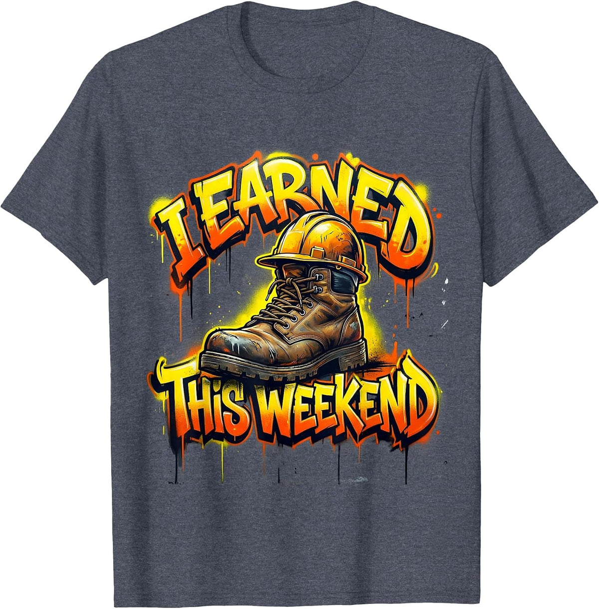 I Earned This Weekend Labor Day Graphic T-Shirt - Heather Blue