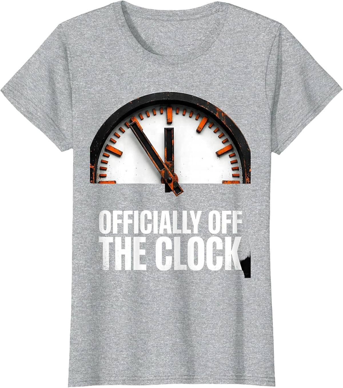 Women's Officially Off the Clock Work Life Balance Design T-Shirt - Heather Grey