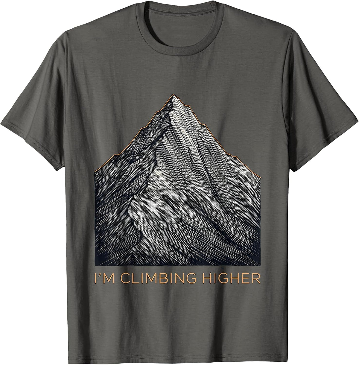 Men's I'm Climbing Higher Generative Plotter Blessed Pier Giorgio T-Shirt - Asphalt Grey