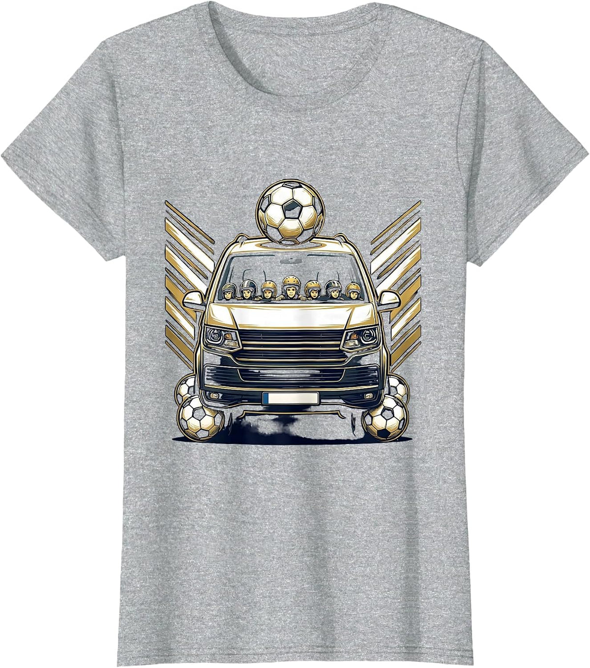 Soccer Dad Minivan Chauffeur Graphic Tee T-Shirt - Heather Grey