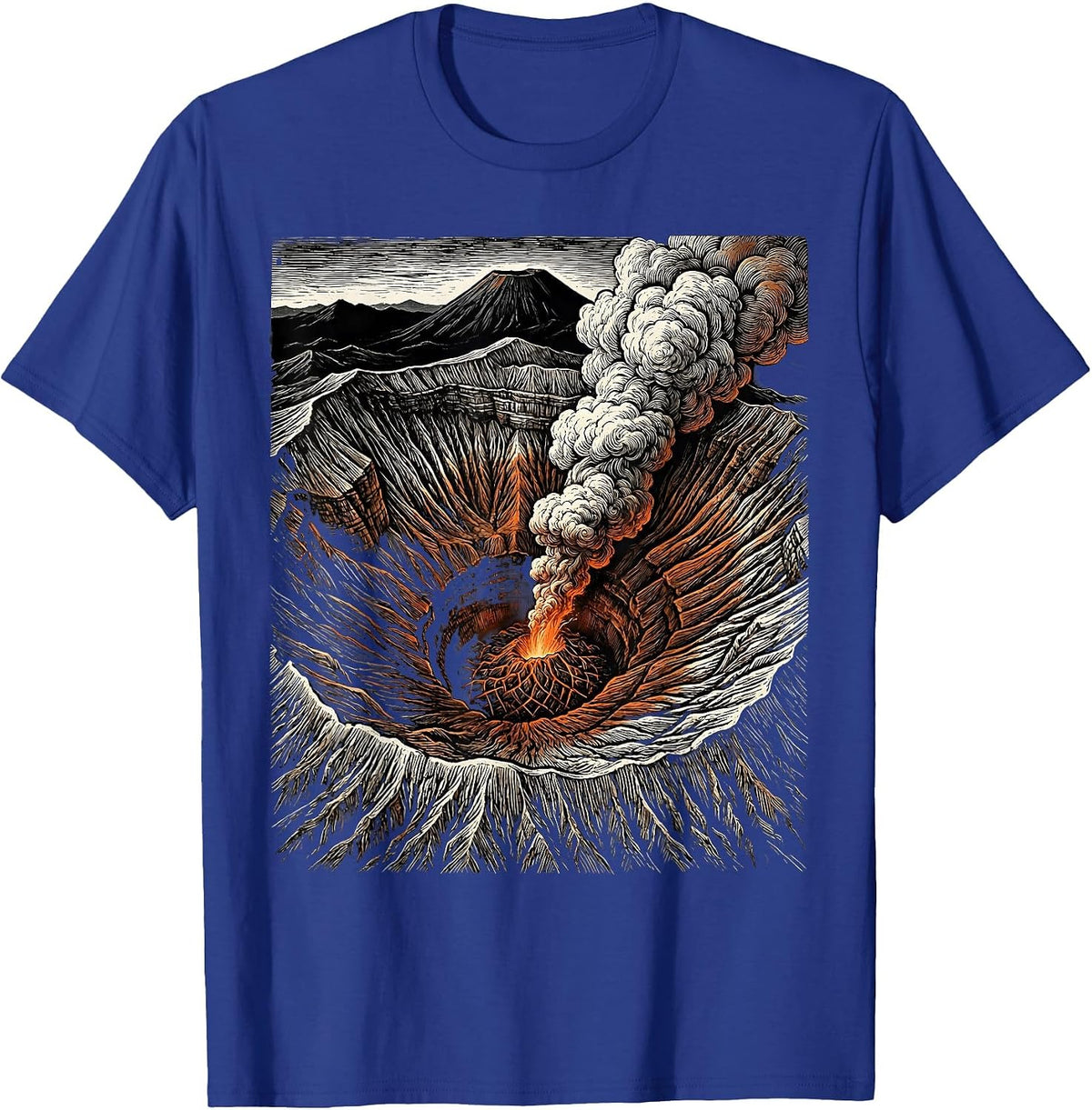 Nicaragua Masaya Volcano Glowing Crater Night T-Shirt - Royal Blue