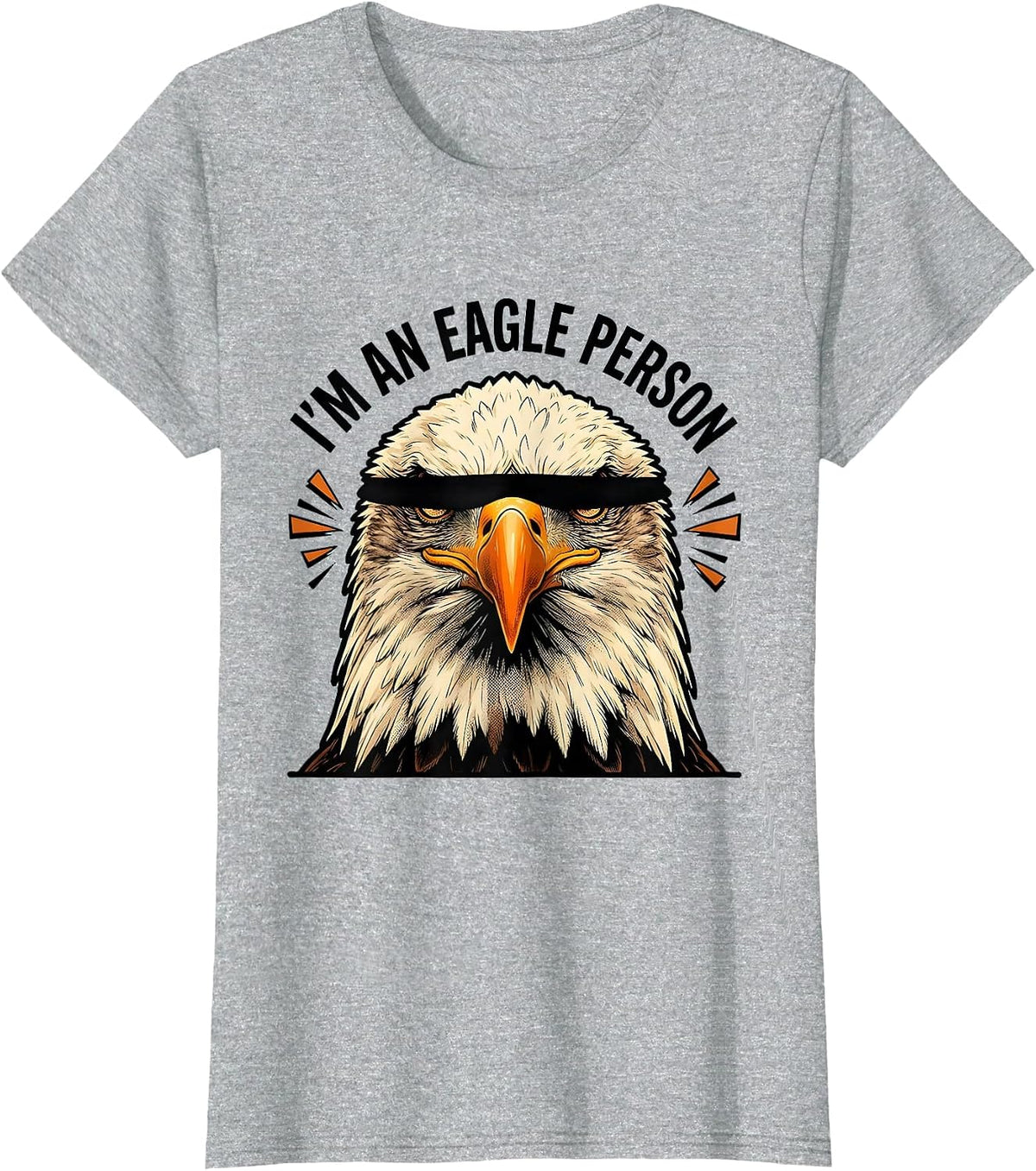 Women's I'm An Eagle Person Comic Book Eagle Mascot Humor T-Shirt - Heather Grey