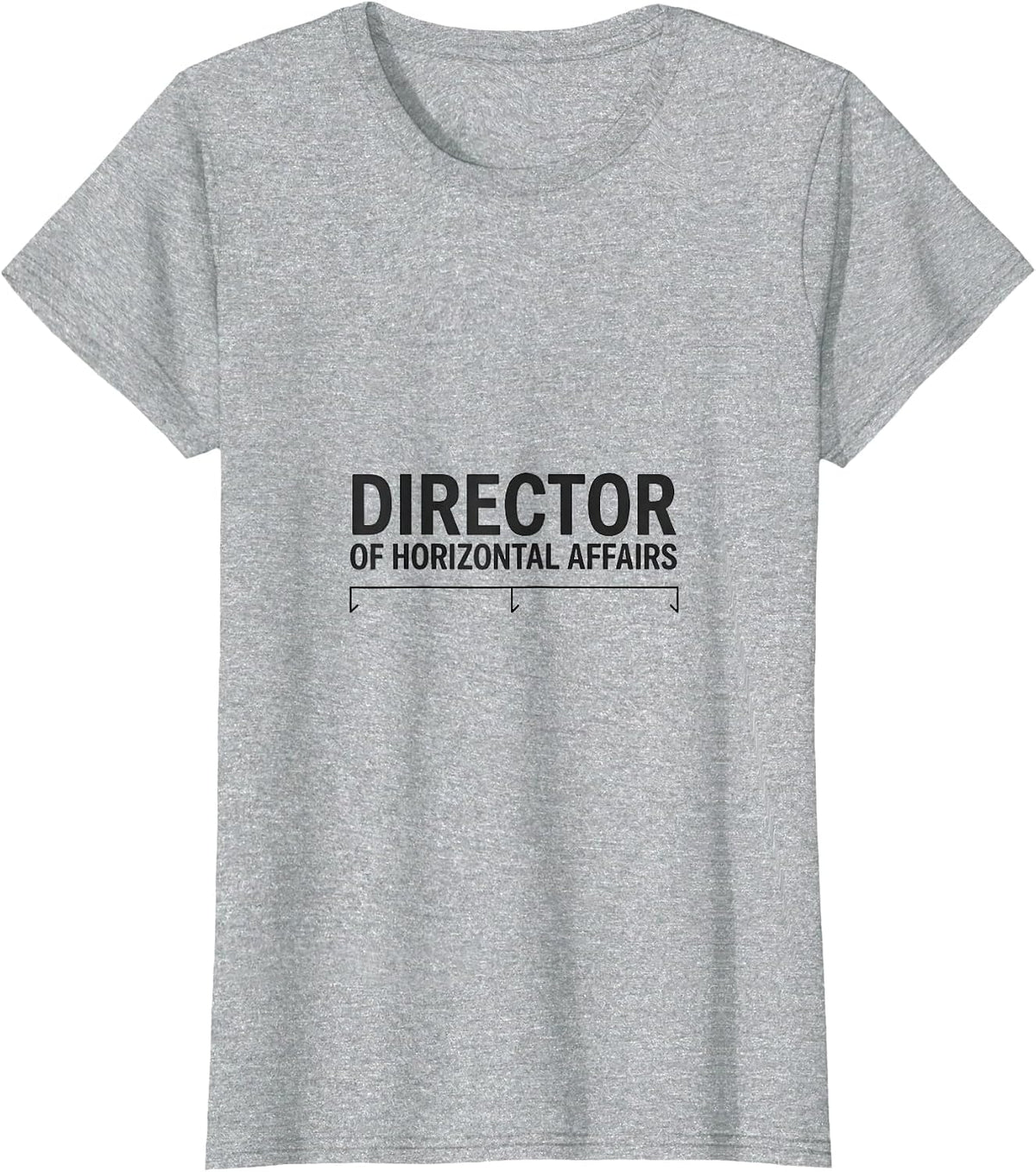 Women's Director Of Horizontal Affairs Funny Panda Novelty Humor T-Shirt - Heather Grey