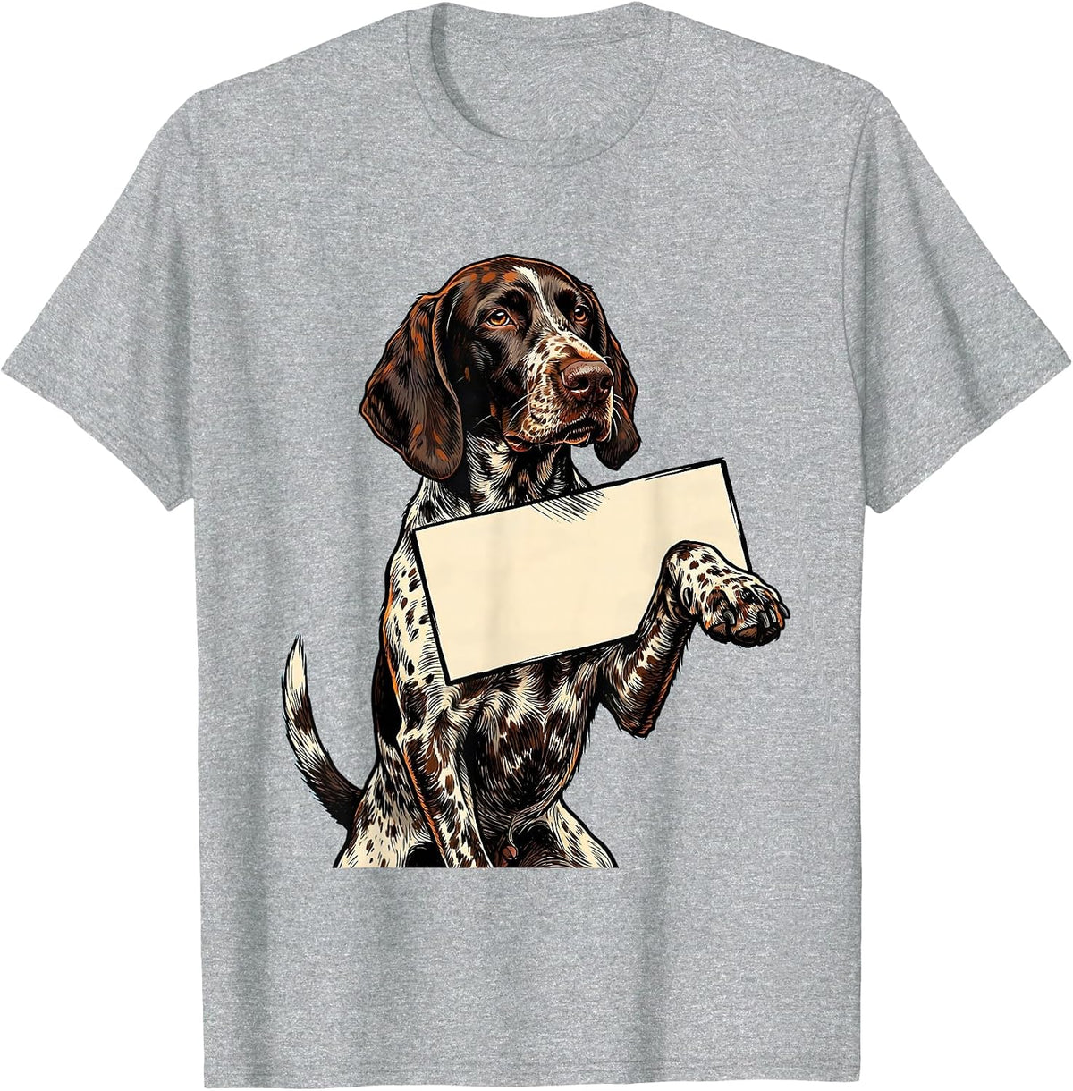 Men's German Shorthaired Pointer Hunting Dog Humor T-Shirt - Heather Grey