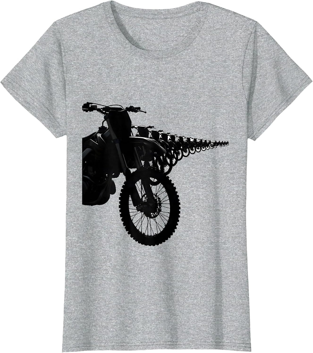 Women's Dirt Bike Silhouette Biker Motocross Hobby Gift T-Shirt - Heather Grey