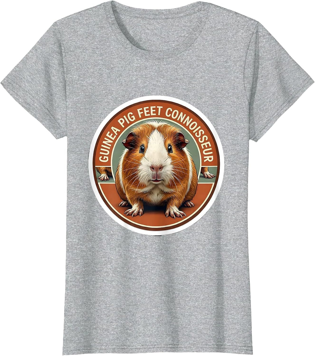 Women's Guinea Pig Feet Connoisseur Funny Pet Lover Cavy Owner T-Shirt - Heather Grey