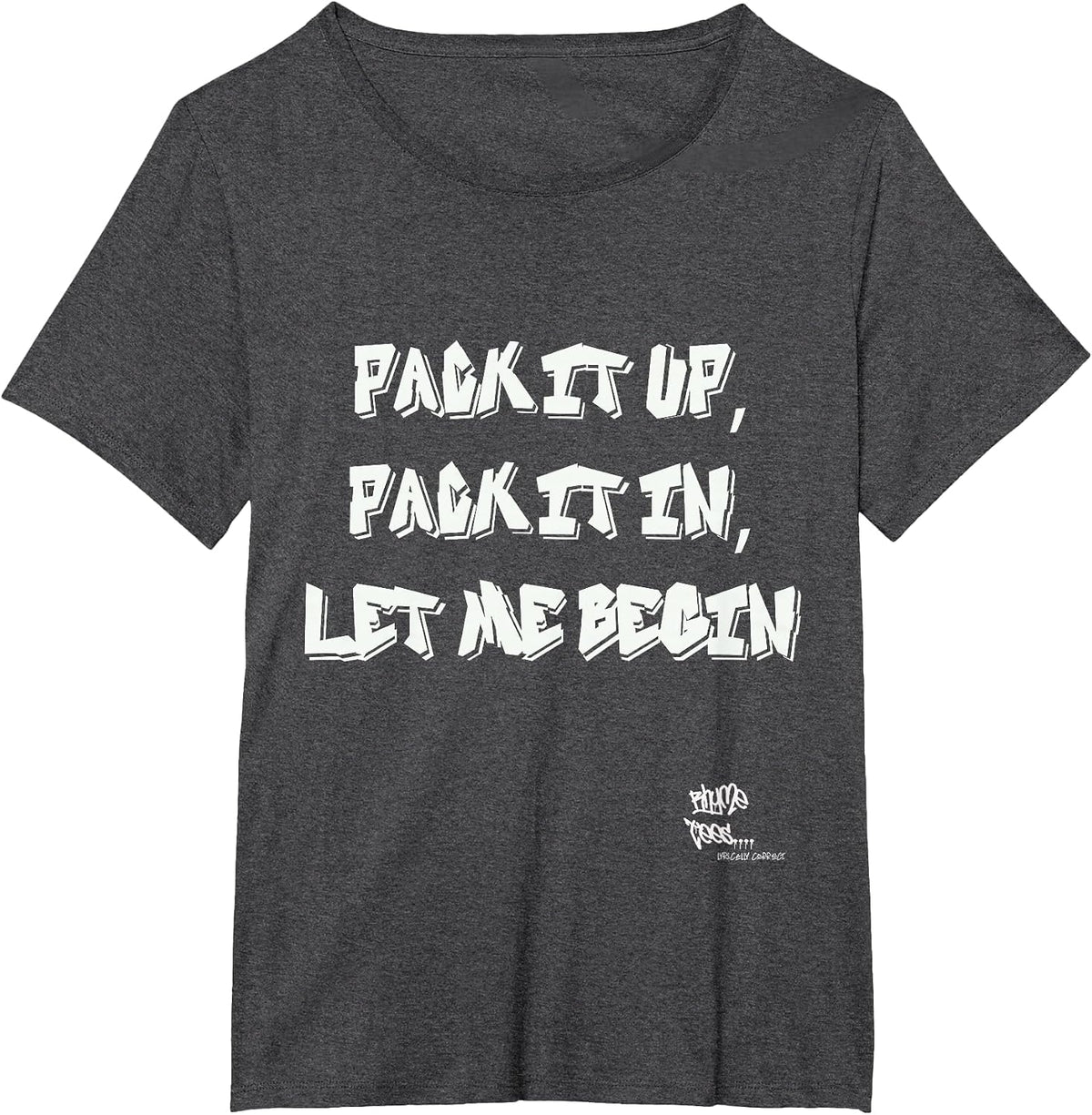 Old School Rap Hip Hop Jump Around Merch Lyrics 80s Graphic T-Shirt - Dark Heather Grey