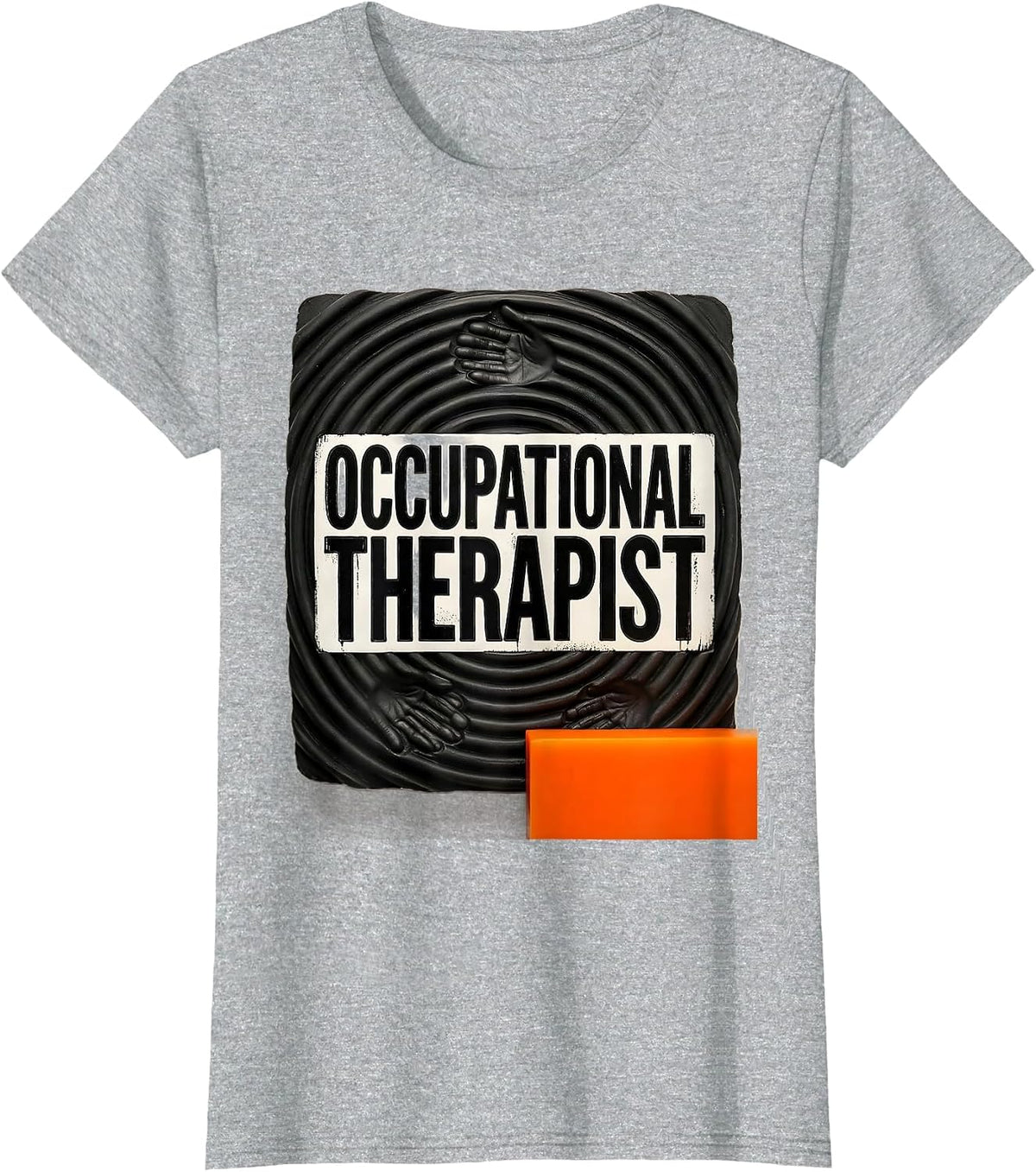 Occupational Therapist Wood Type Letterpress Therapy T-Shirt - Heather Grey