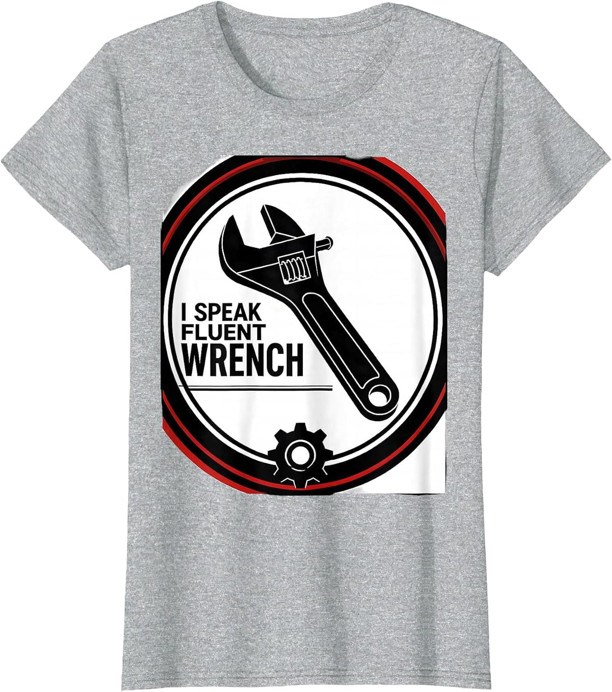 I Speak Fluent Wrench Mechanic Design T-Shirt - Heather Grey