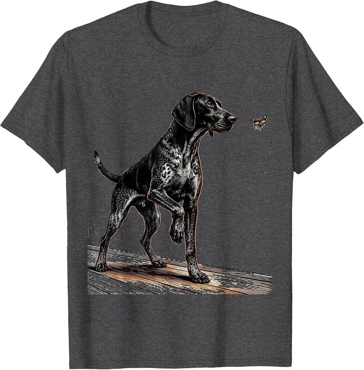 Men's German Shorthaired Pointer Hunting Dog Mom Gift T-Shirt - Dark Heather Grey