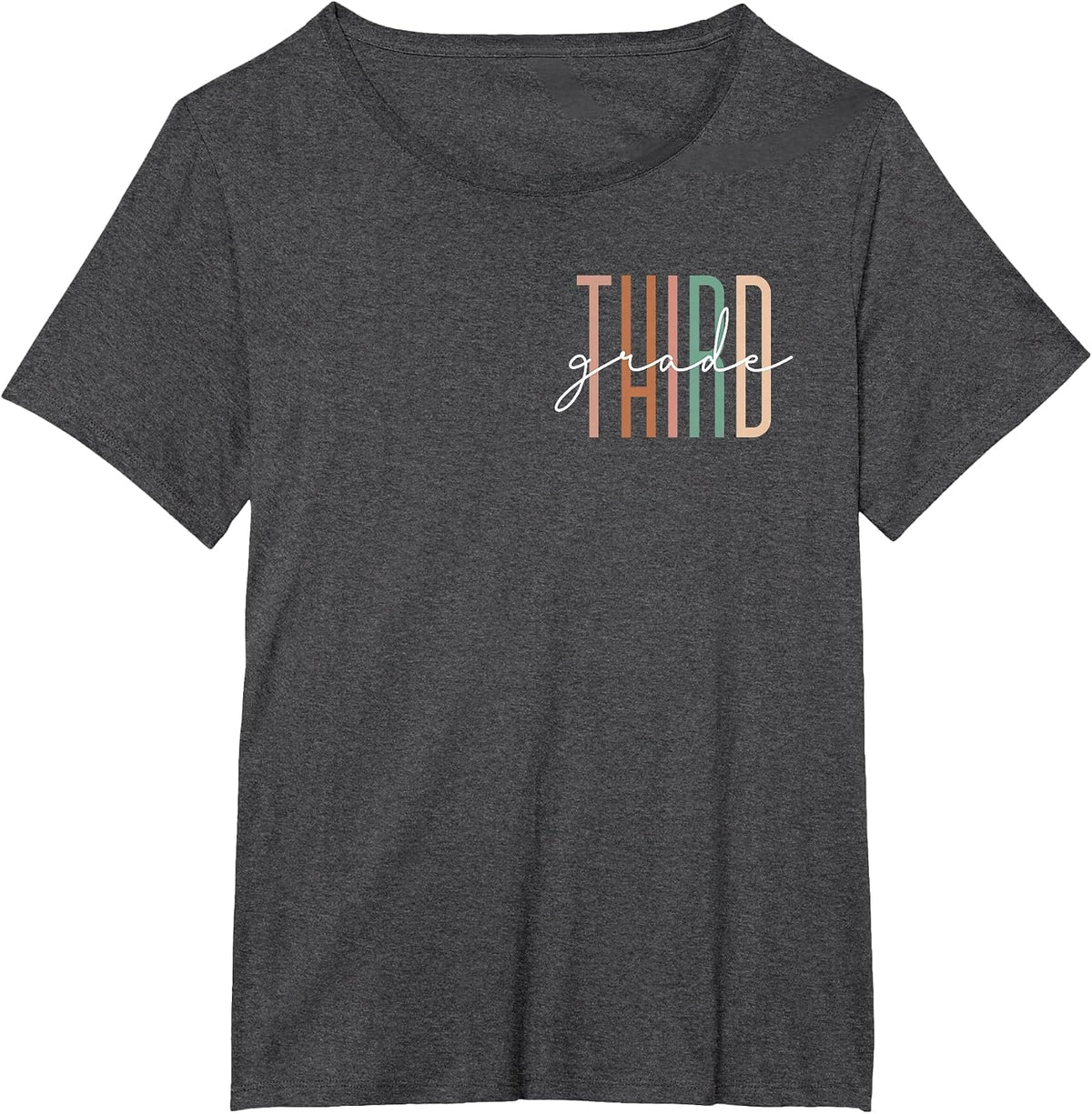 Third Grade Girls Boys Teacher Team 3rd Grade Squad T-Shirt - Dark Heather Grey