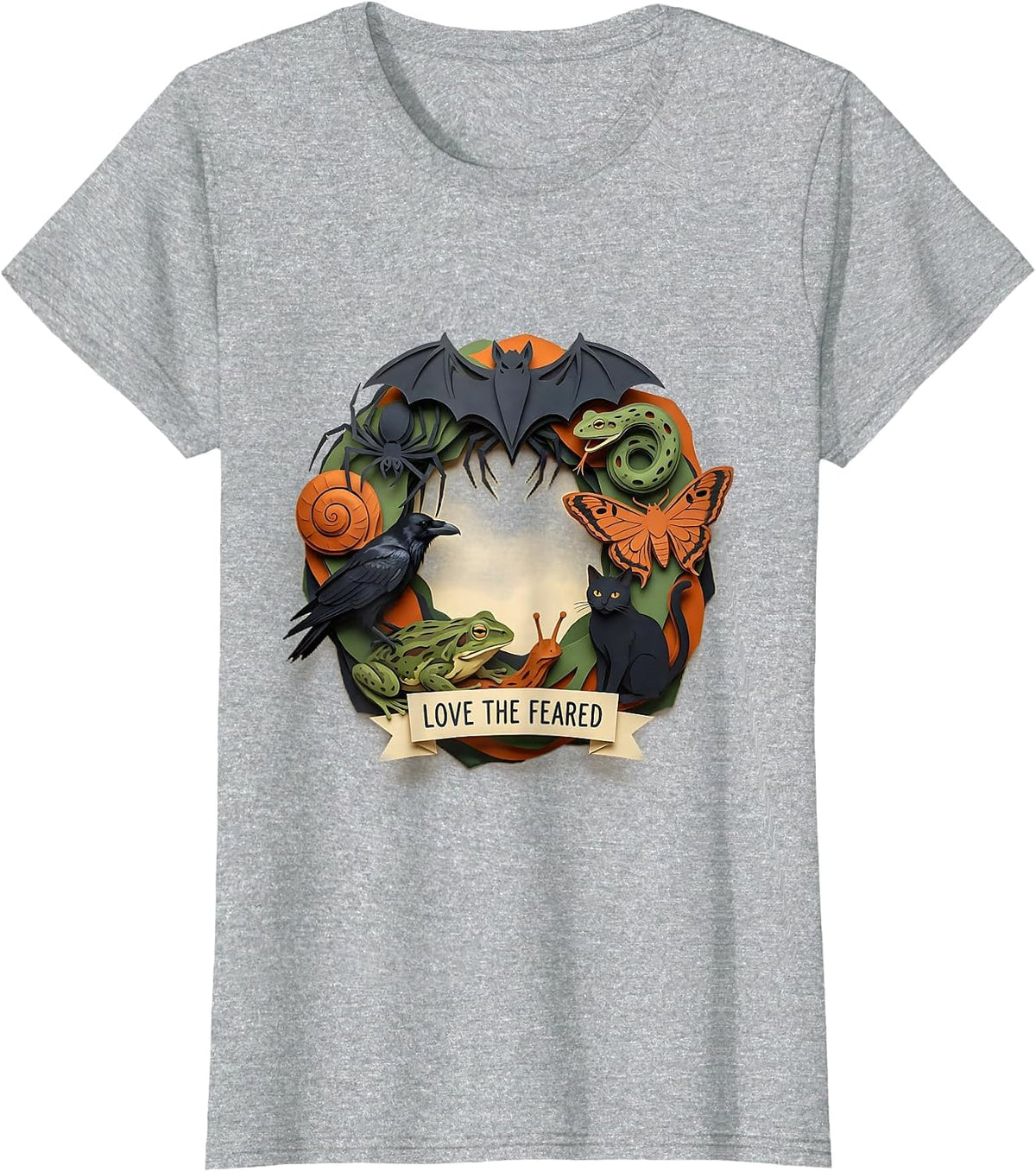Love The Feared Cute Misunderstood Creatures Animal Lover T-Shirt - Heather Grey