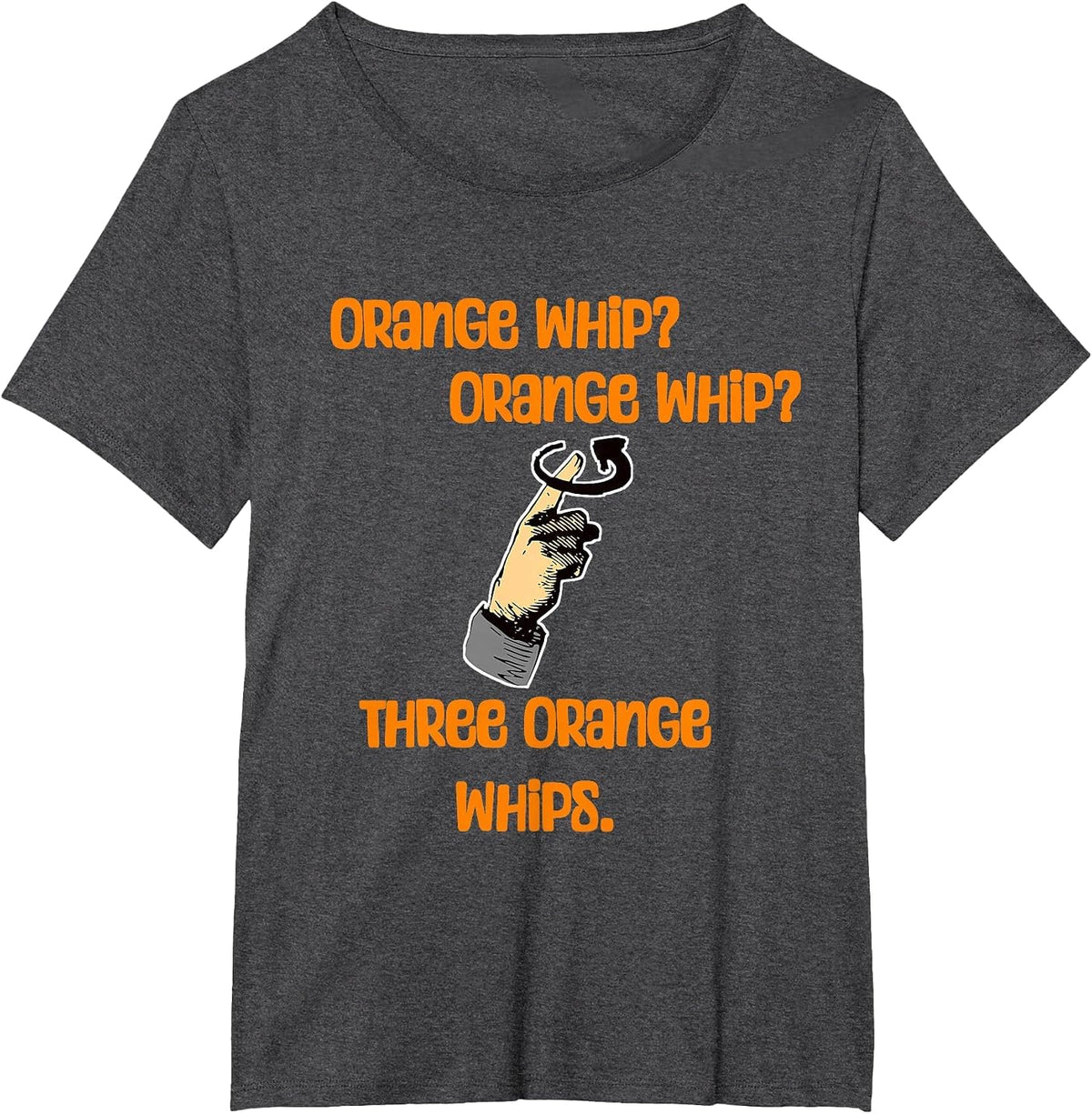 Three Orange Whips for The State Troopers Chasing The Blues T-Shirt - Dark Heather Grey