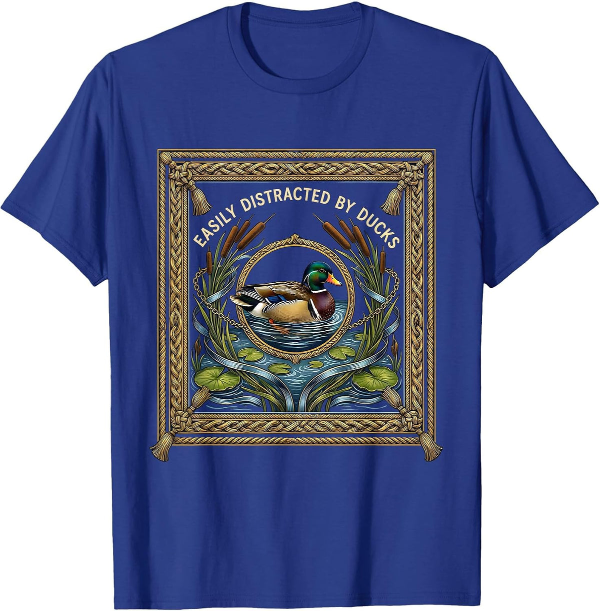 Easily Distracted By Ducks Funny Duck Lover T-Shirt - Royal Blue