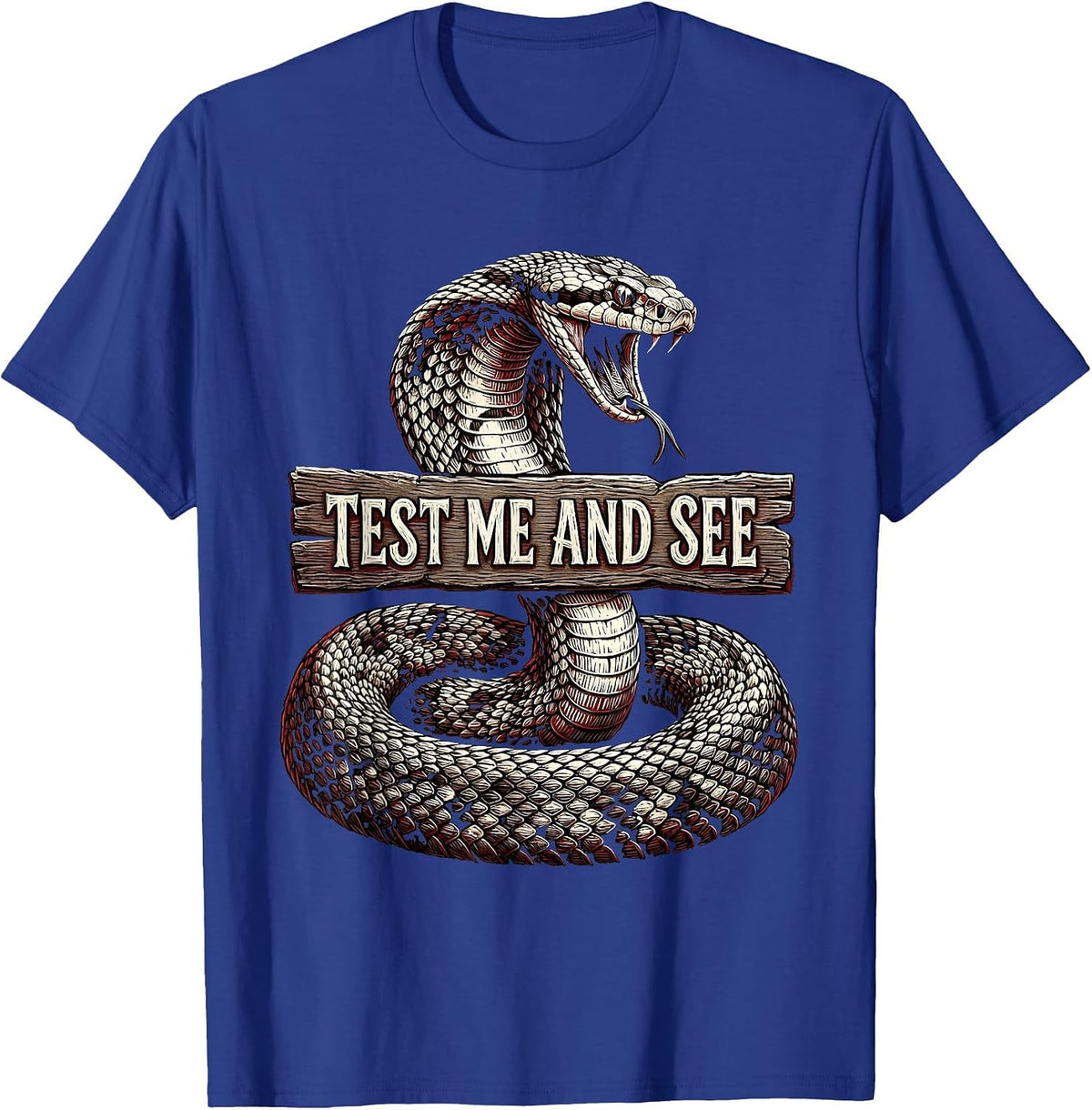 Test Me and See FAFO Bold Graphic Design T-Shirt - Royal Blue