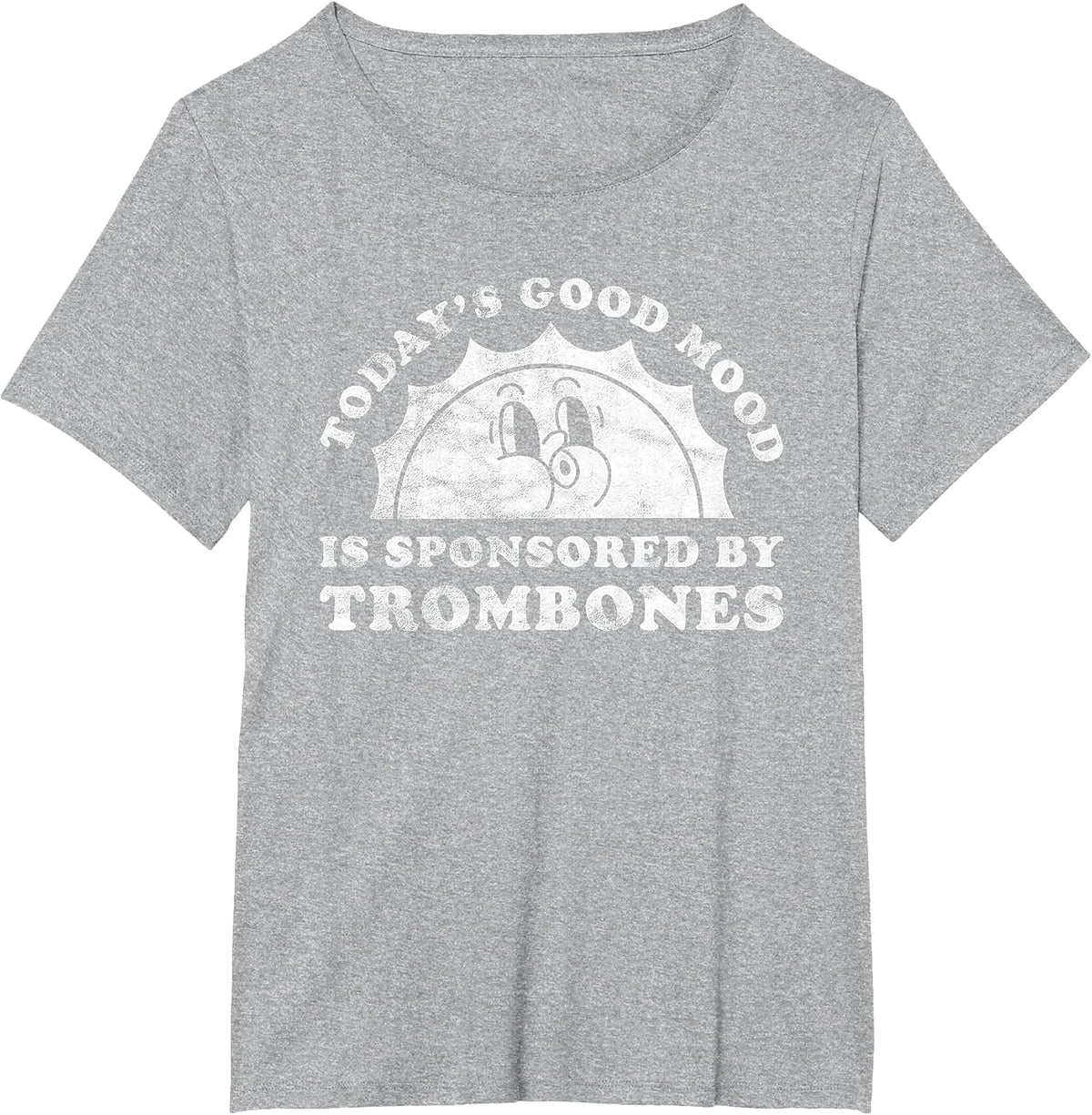 Funny Cute Retro Vintage Trombones or Trombone T-Shirt - Heather Grey