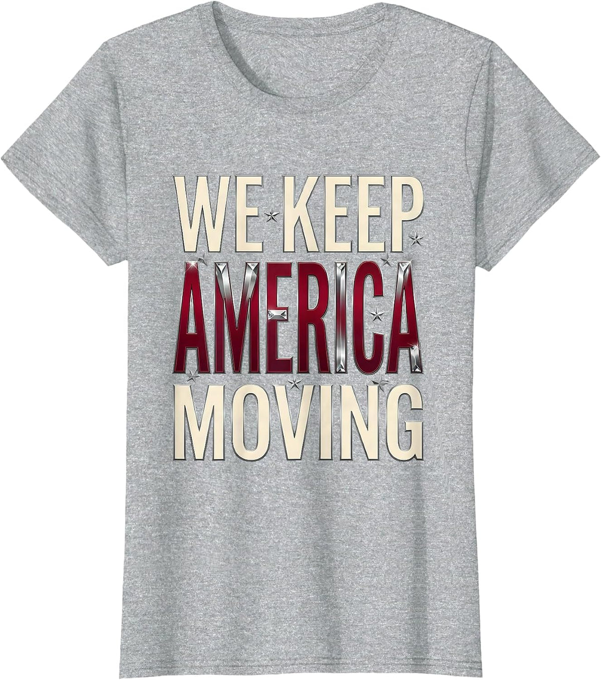 We Keep America Moving Labor Day Mechanic Design T-Shirt - Heather Grey