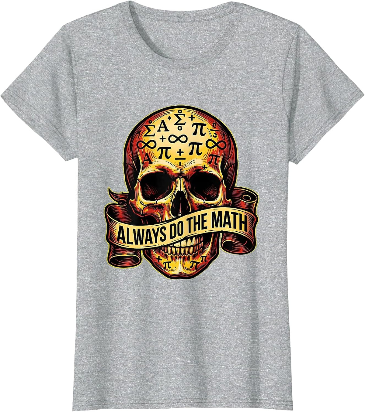 Always Do The Math Bold Statement Design T-Shirt - Heather Grey
