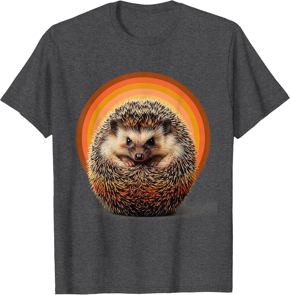 Men's Curled Hedgehog Nope Not Today Graphic T-Shirt - Dark Heather Grey