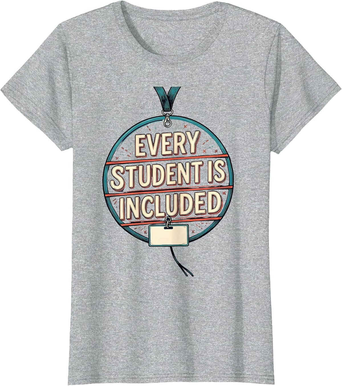 Women's Every Student Is Included Special Education Teacher Autism T-Shirt - Heather Grey