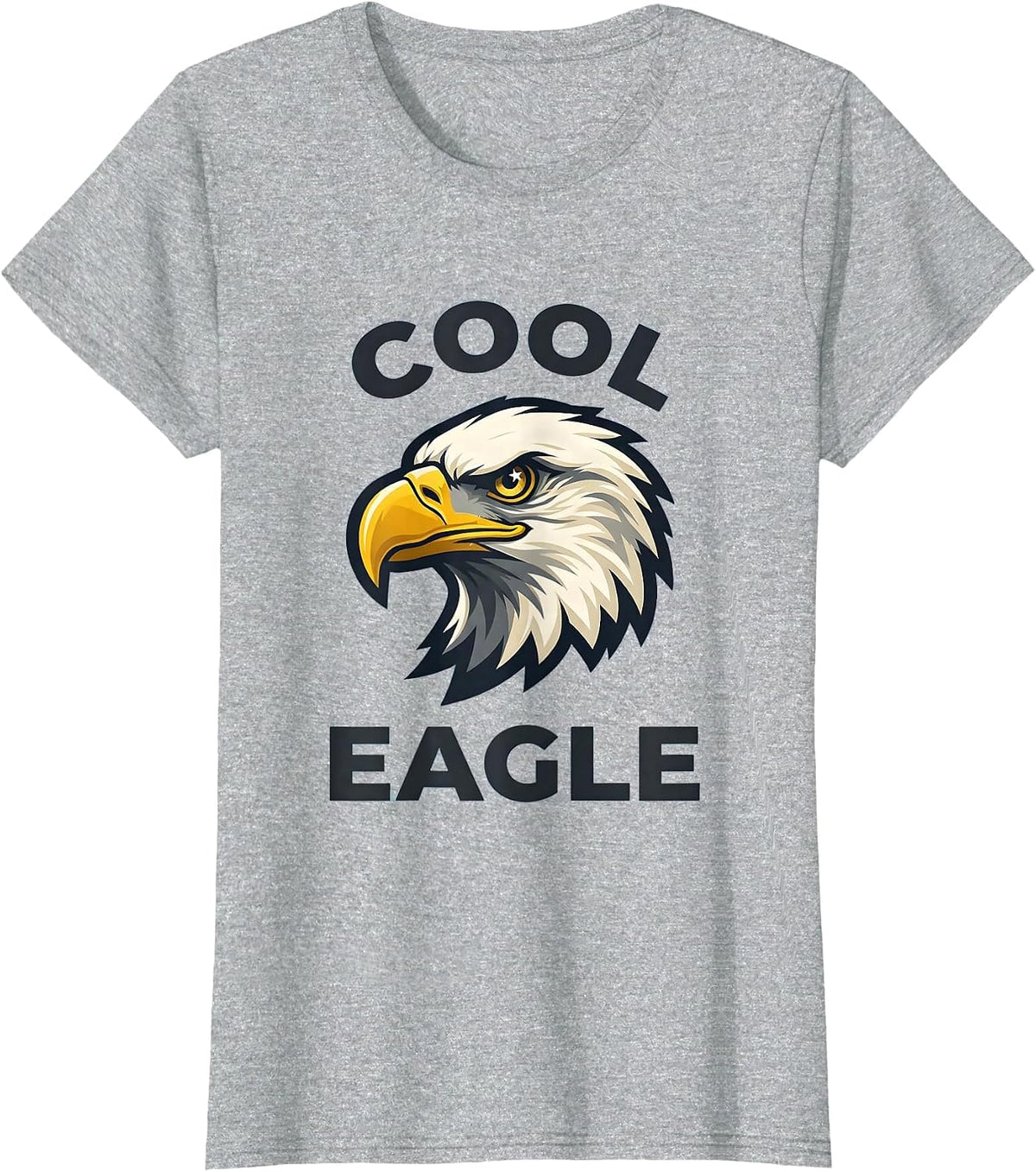 Women's Cool Eagle Mascot Logo Eagle Lover Family Fan Gift T-Shirt - Heather Grey