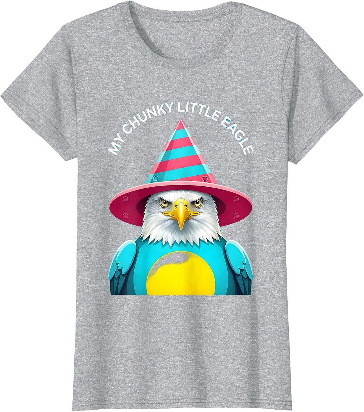My Chunky Little Eagle Gummy Jelly Pop Eagle Lover Novelty T-Shirt - Heather Grey