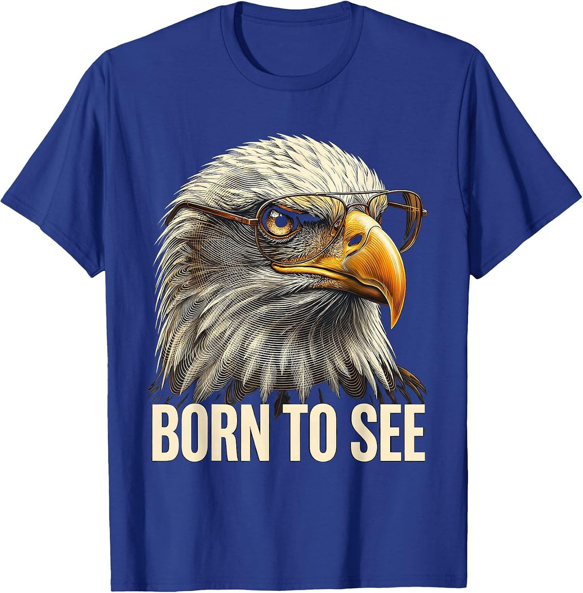 Men's Born To See Eagle Pride Kids Wildlife Lover T-Shirt - Royal Blue