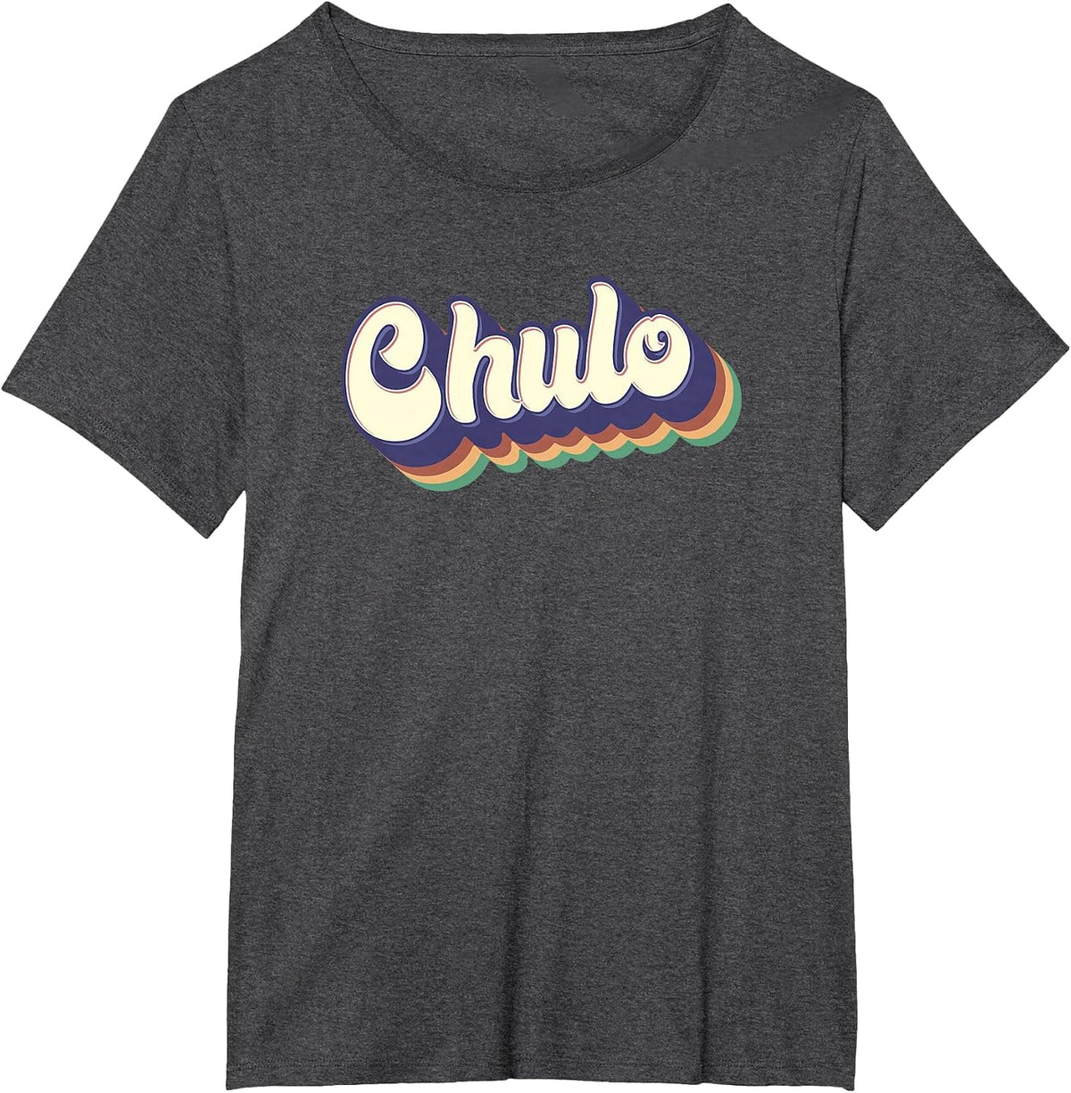 Chulo Latino Men's Boys Retro Spanish Mexico T-Shirt - Dark Heather Grey