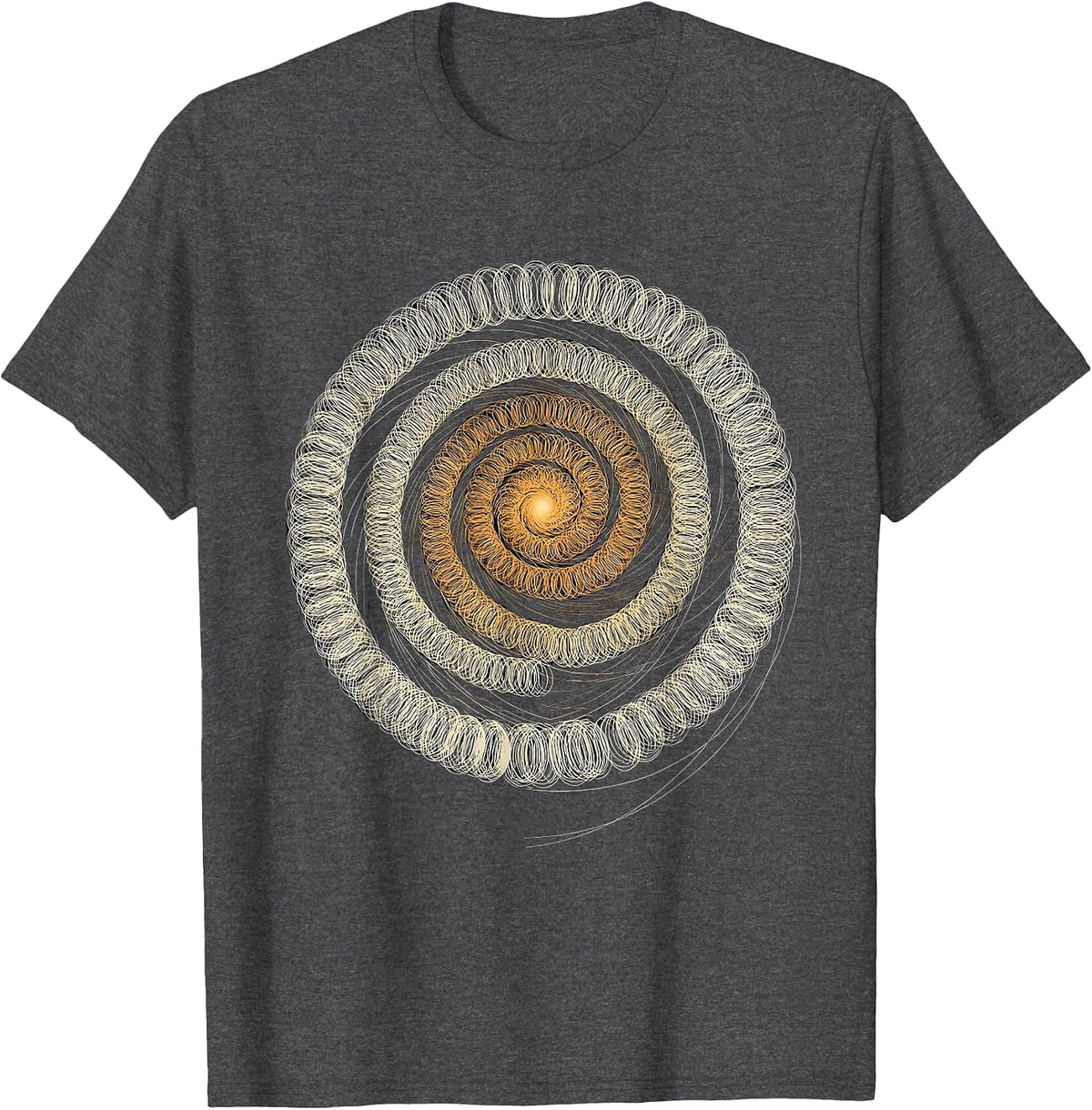 Men's Abacus Galaxy Spiral Math Universe Design T-Shirt - Dark Heather Grey