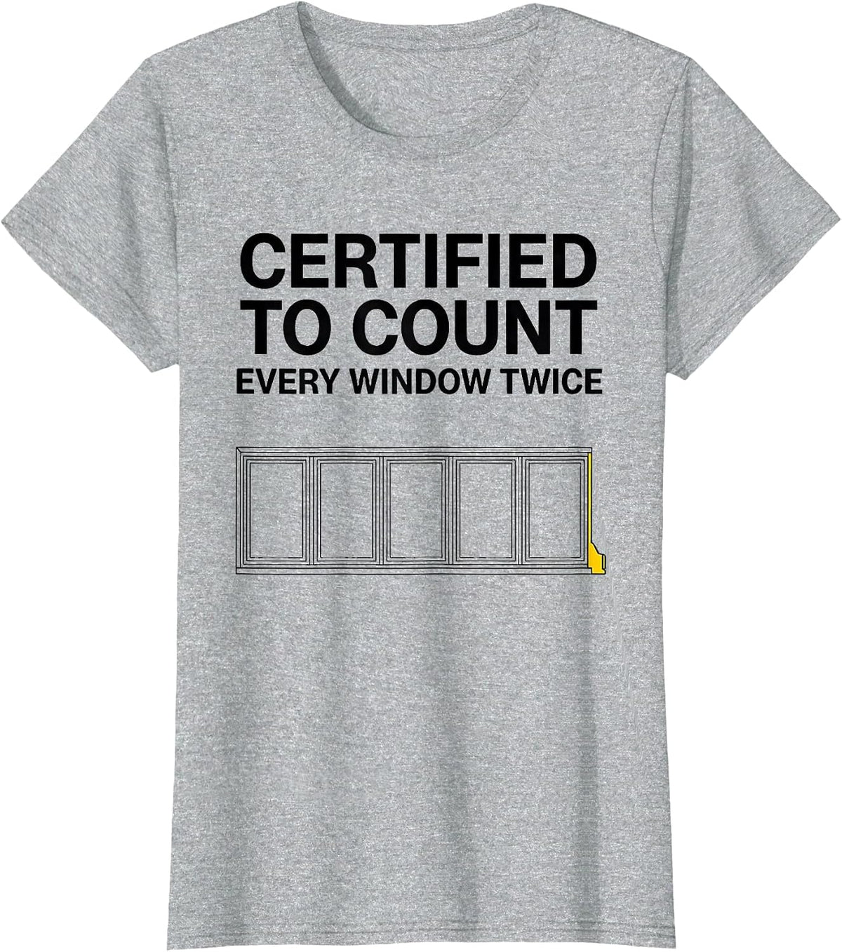 Women's Certified To Count Every Window Twice Funny School Bus T-Shirt - Heather Grey