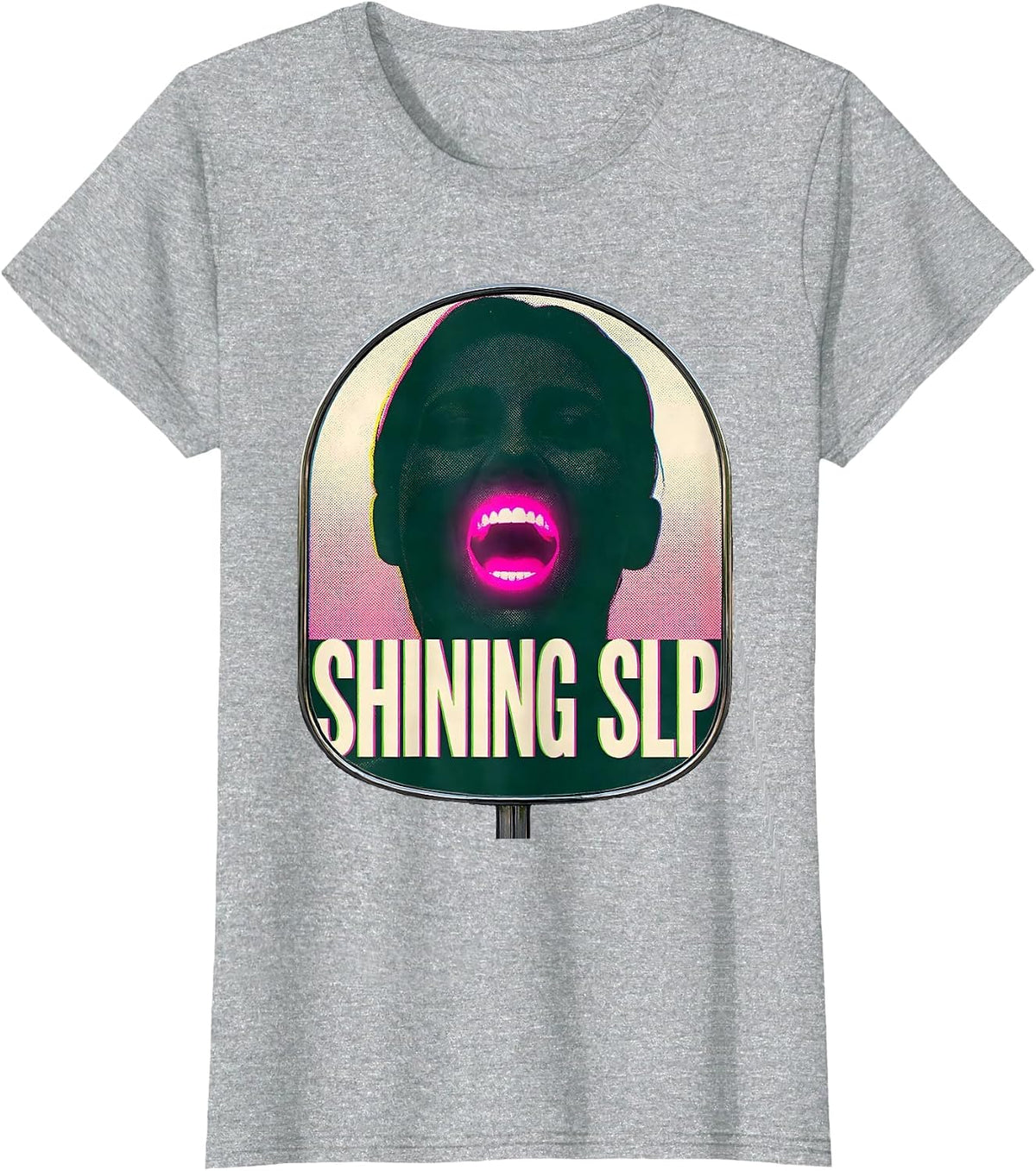 Women's Shining SLP Retro Speech Language Pathologist Therapist T-Shirt - Heather Grey