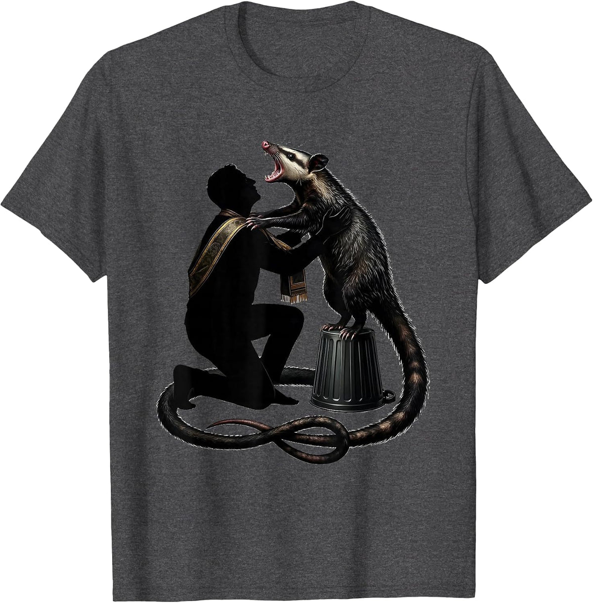 Ceremonial Sash Opossum Humor Possum Lover Gift T-Shirt - Dark Heather Grey
