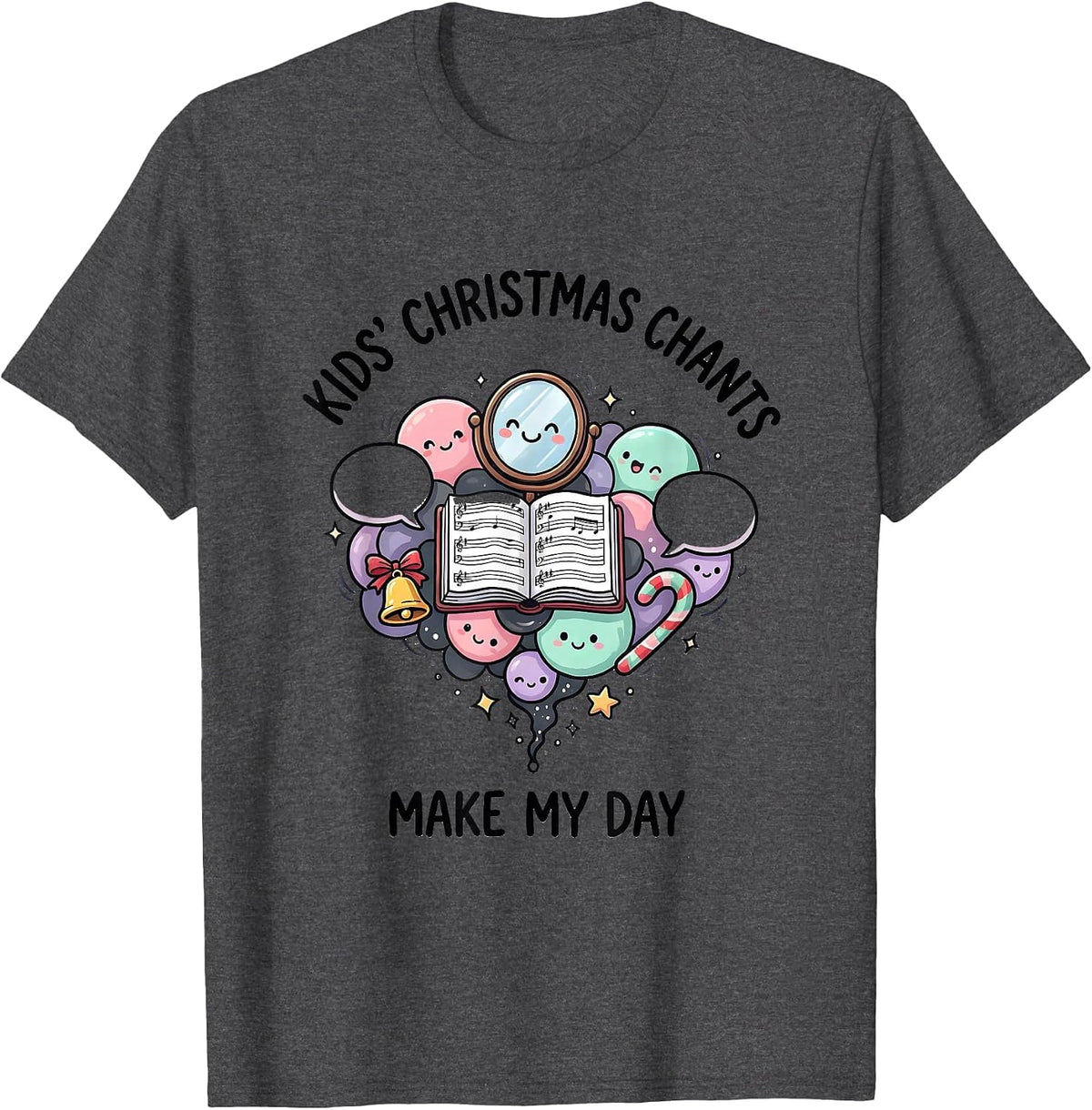 Kids' Christmas Chants Make My Day Funny Speech Therapist T-Shirt - Dark Heather Grey
