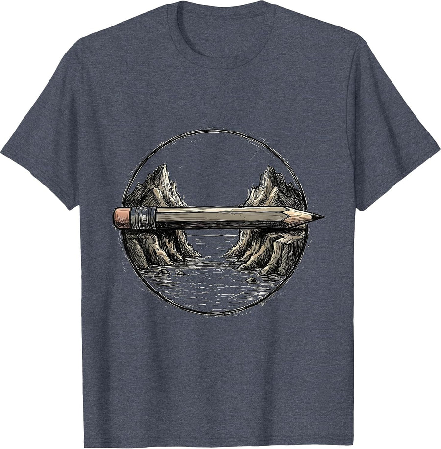 Pencil Bridge Press Freedom Unity Illustration T-Shirt - Heather Blue
