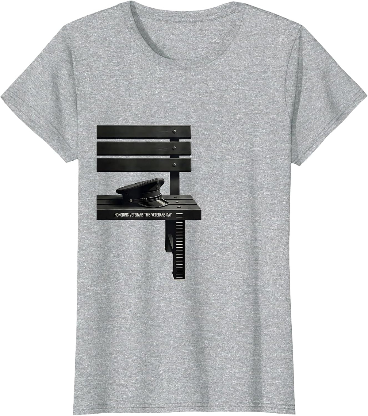 Honoring Veterans This Veterans Day Patriotic Tribute Gift T-Shirt, Women, Heather Grey, X-Large - As Pictured