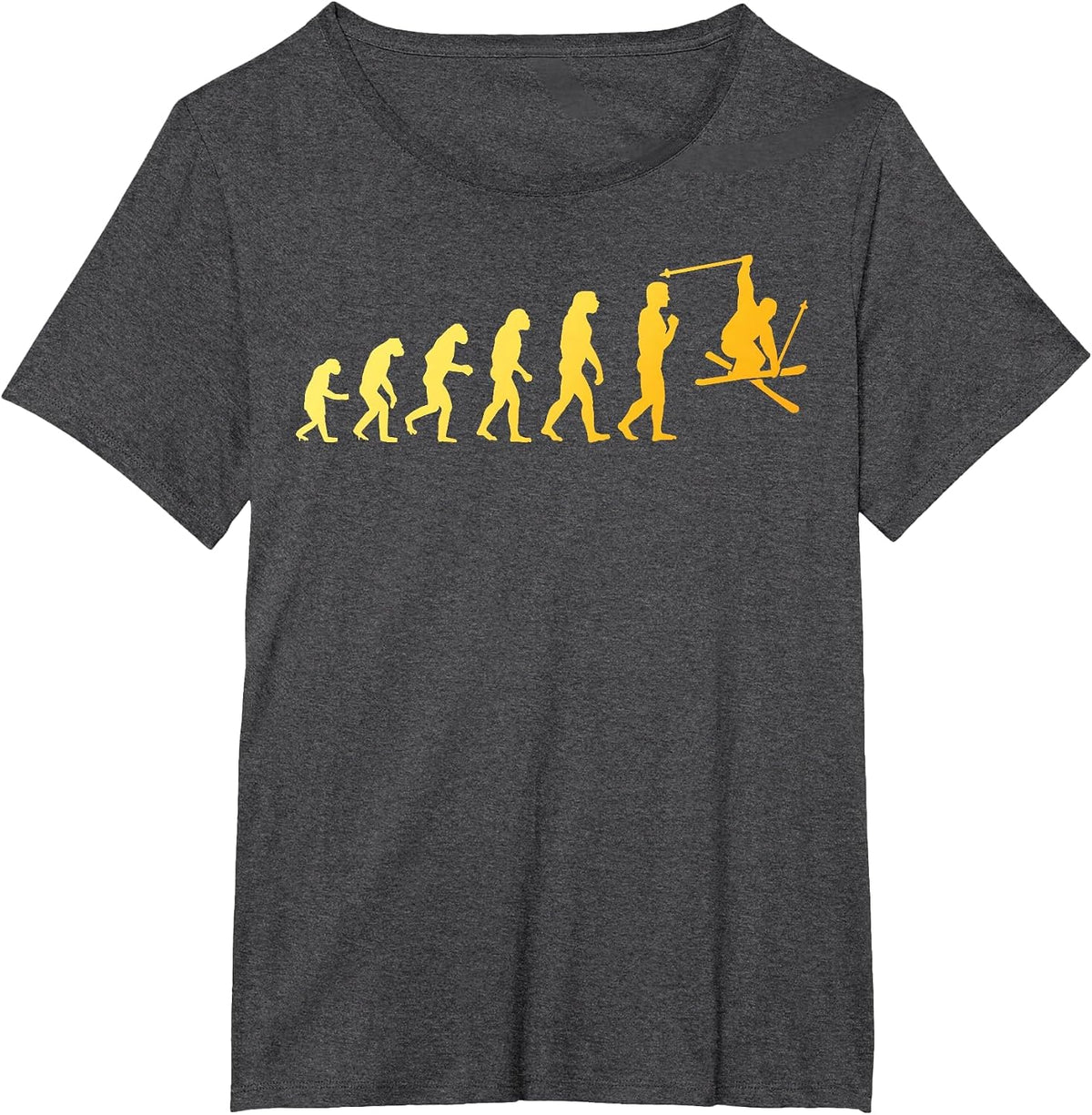 Cool Skiing Art for Men Women Skiing Themed Ski Lover Skier T-Shirt - Dark Heather Grey