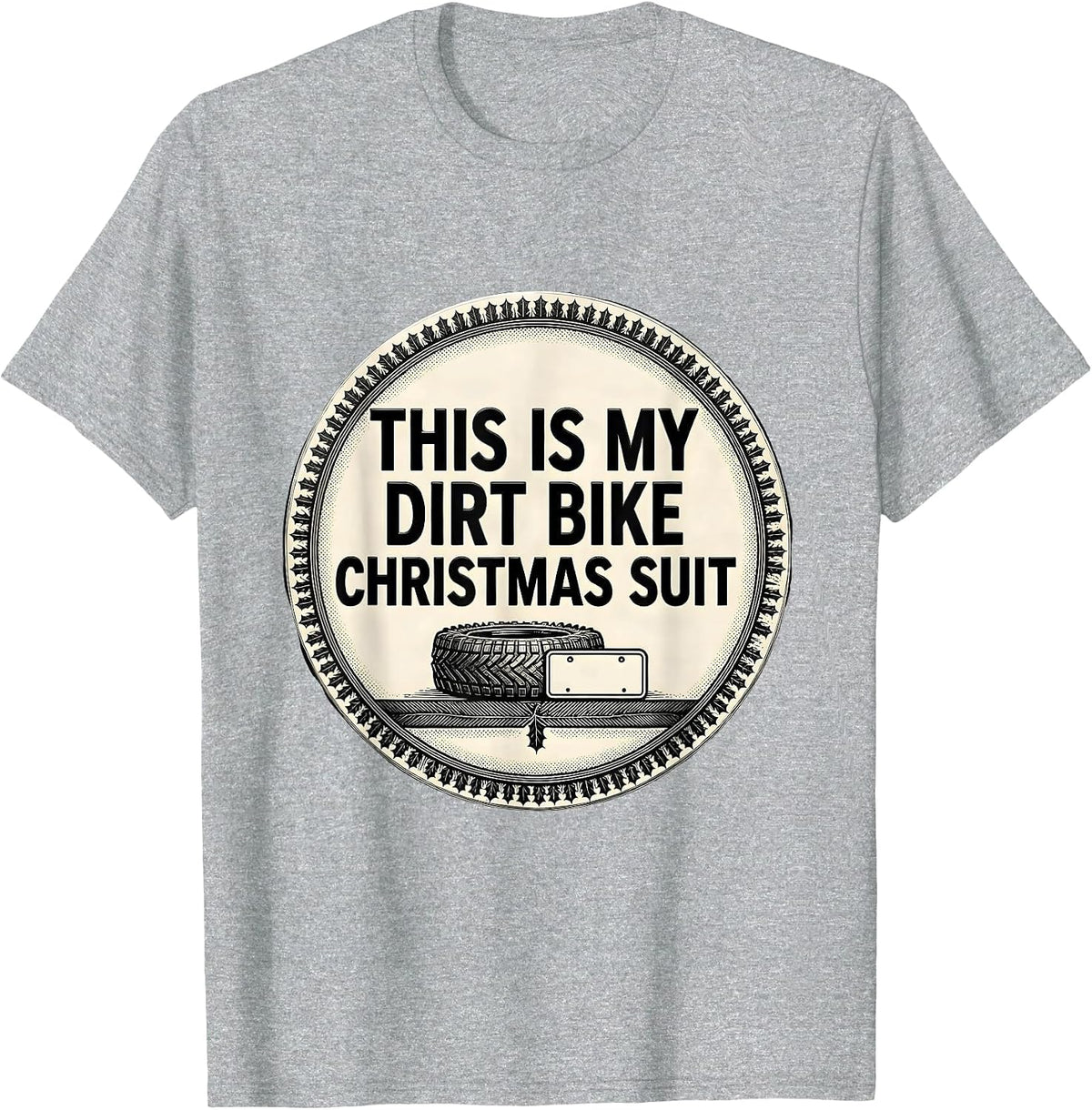 Men's This Is My Dirt Bike Christmas Suit Funny Biker Holiday T-Shirt - Heather Grey