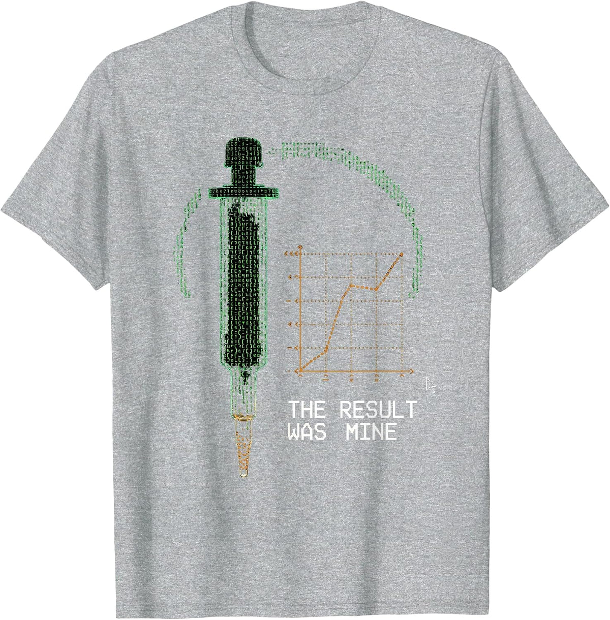 Men's The Result Was Mine Funny Lab Tech Clinical Research Humor T-Shirt - Heather Grey