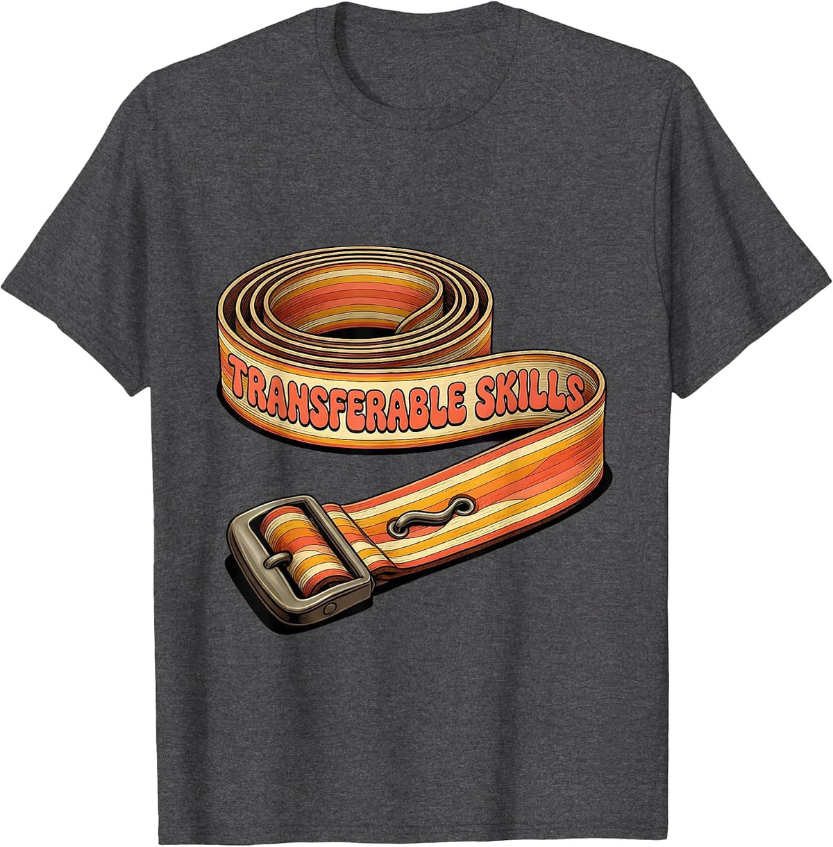 Transferable Skills Retro 70s Physical Therapist OT Gift T-Shirt - Dark Heather Grey
