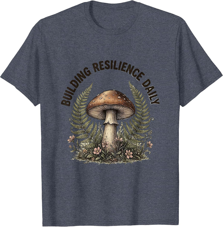 Building Resilience Daily School Psychologist Design T-Shirt - Heather Blue